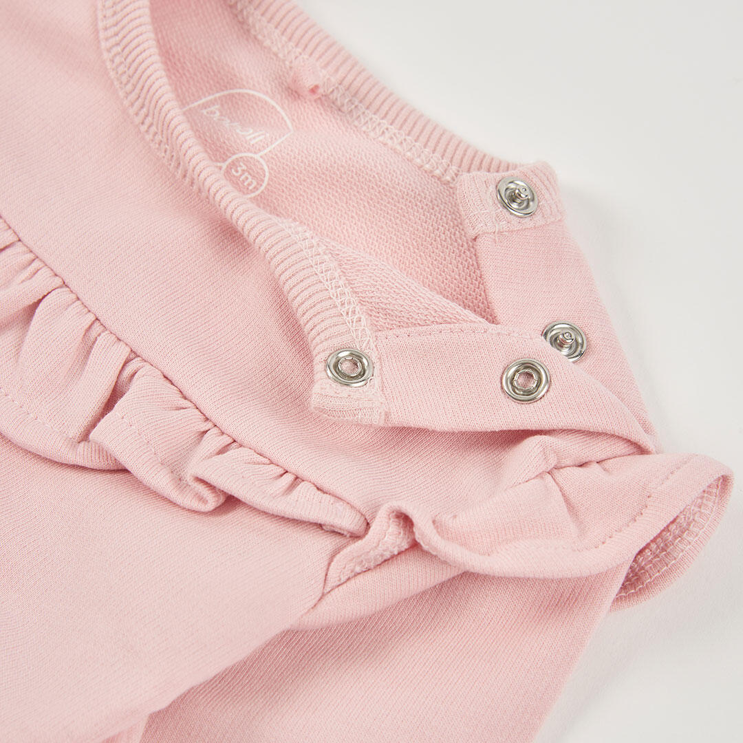 Conjunto punto bebé niña rosa estampado flores 7/7