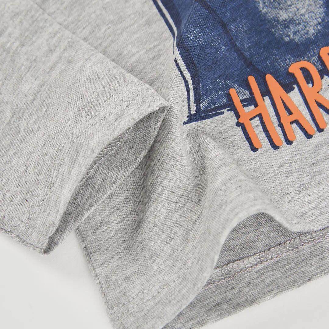 Camiseta punto niño gris vigoré estampado perro 4/4