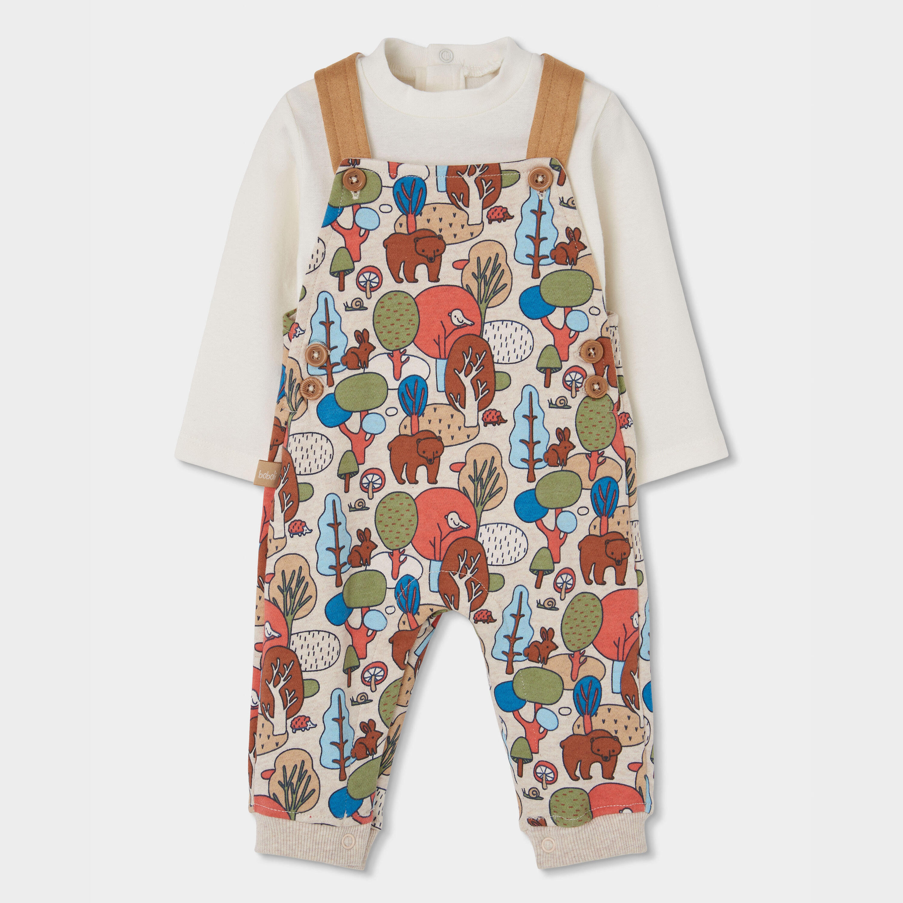 Conjunto punto bebé niño estampado bosque 1/7