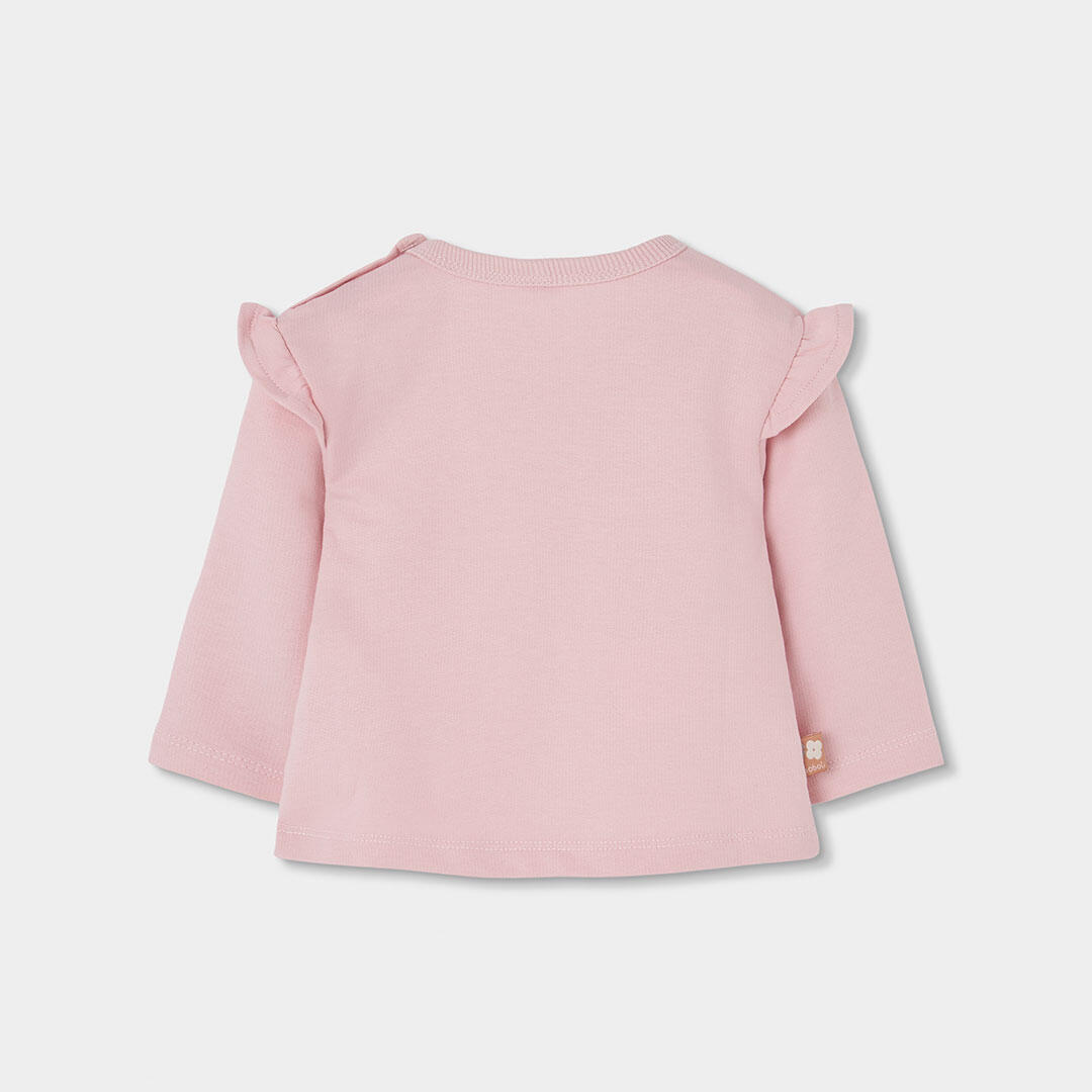 Conjunto punto bebé niña rosa estampado flores 5/7