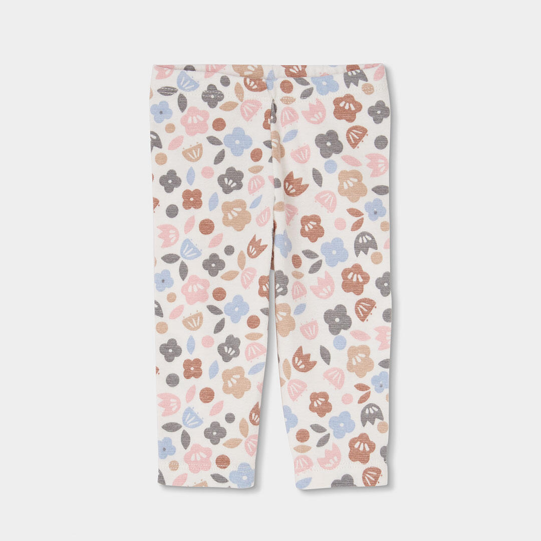 Conjunto punto bebé niña rosa estampado flores 4/7