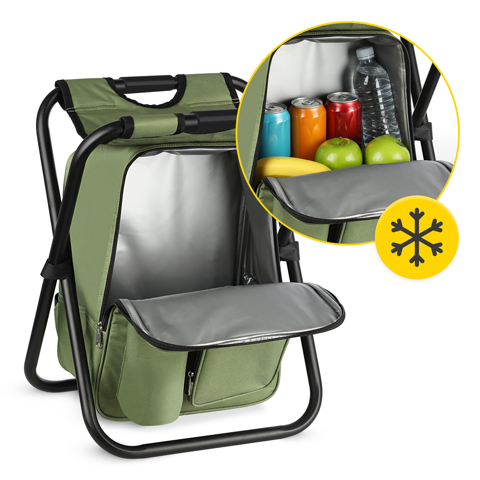 2in1 Rucksackstuhl Campingstuhl mit Rucksack faltbar MOUNTAIN GOAT 4/7