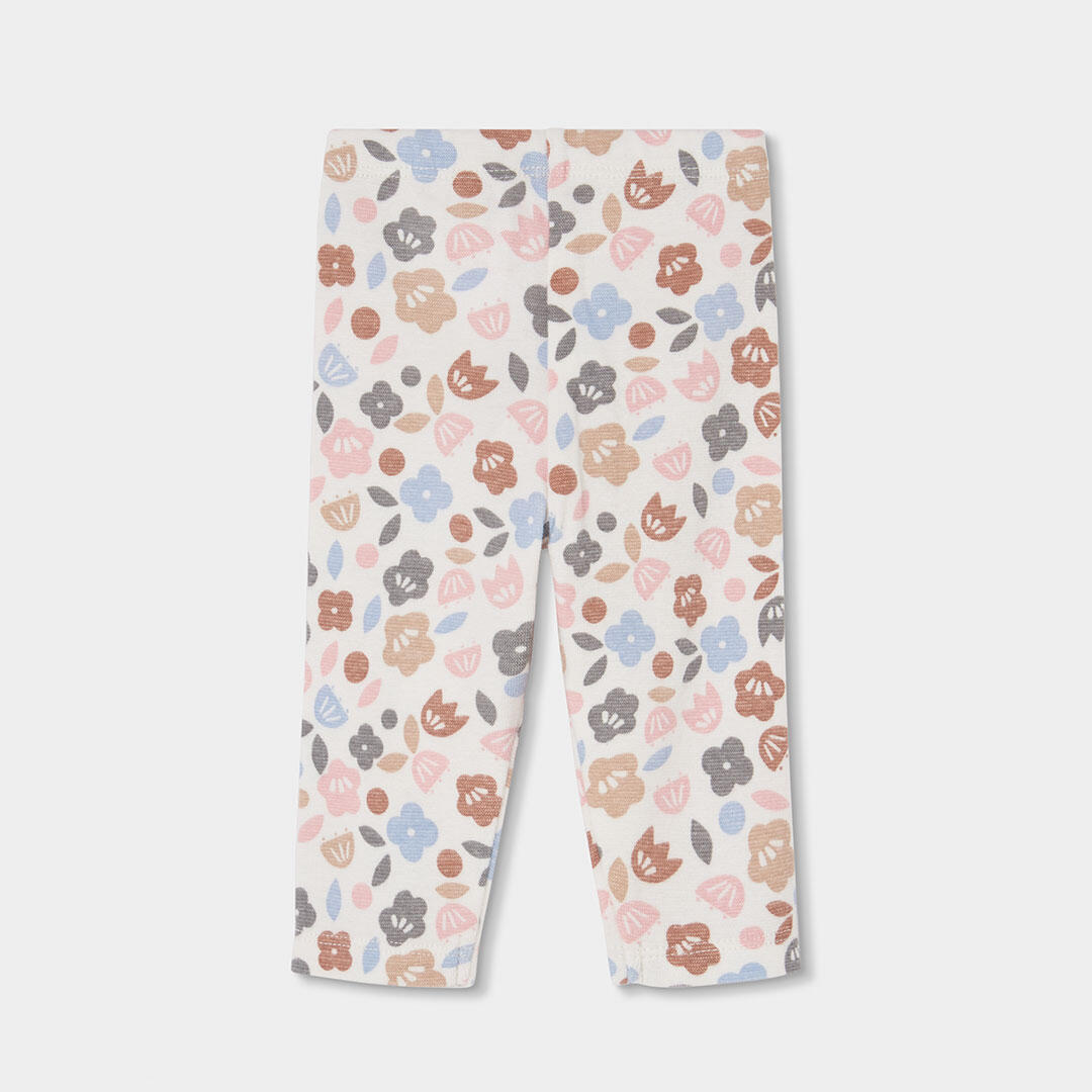 Conjunto punto bebé niña rosa estampado flores 6/7