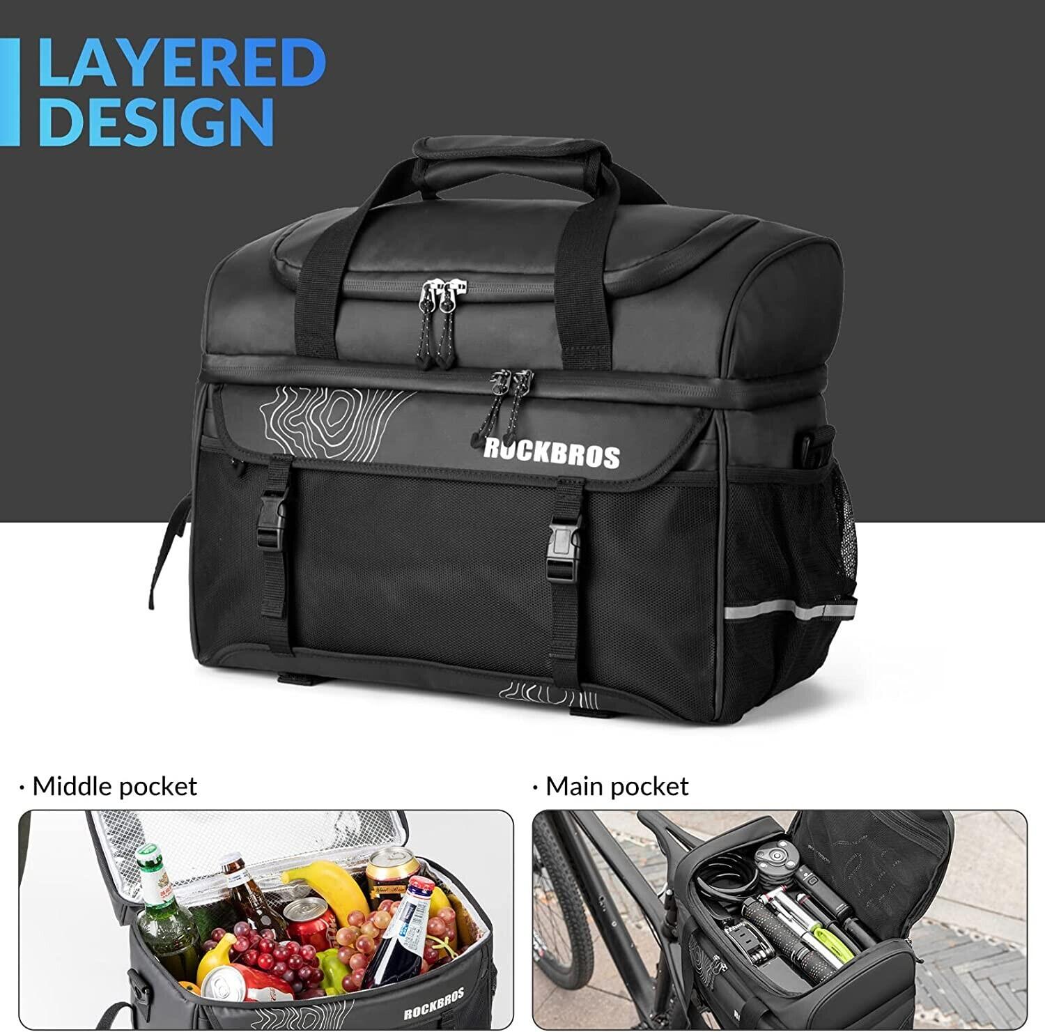 ROCKBROS Isolierende Picknicktasche Gepäckträger Tasche 3/7