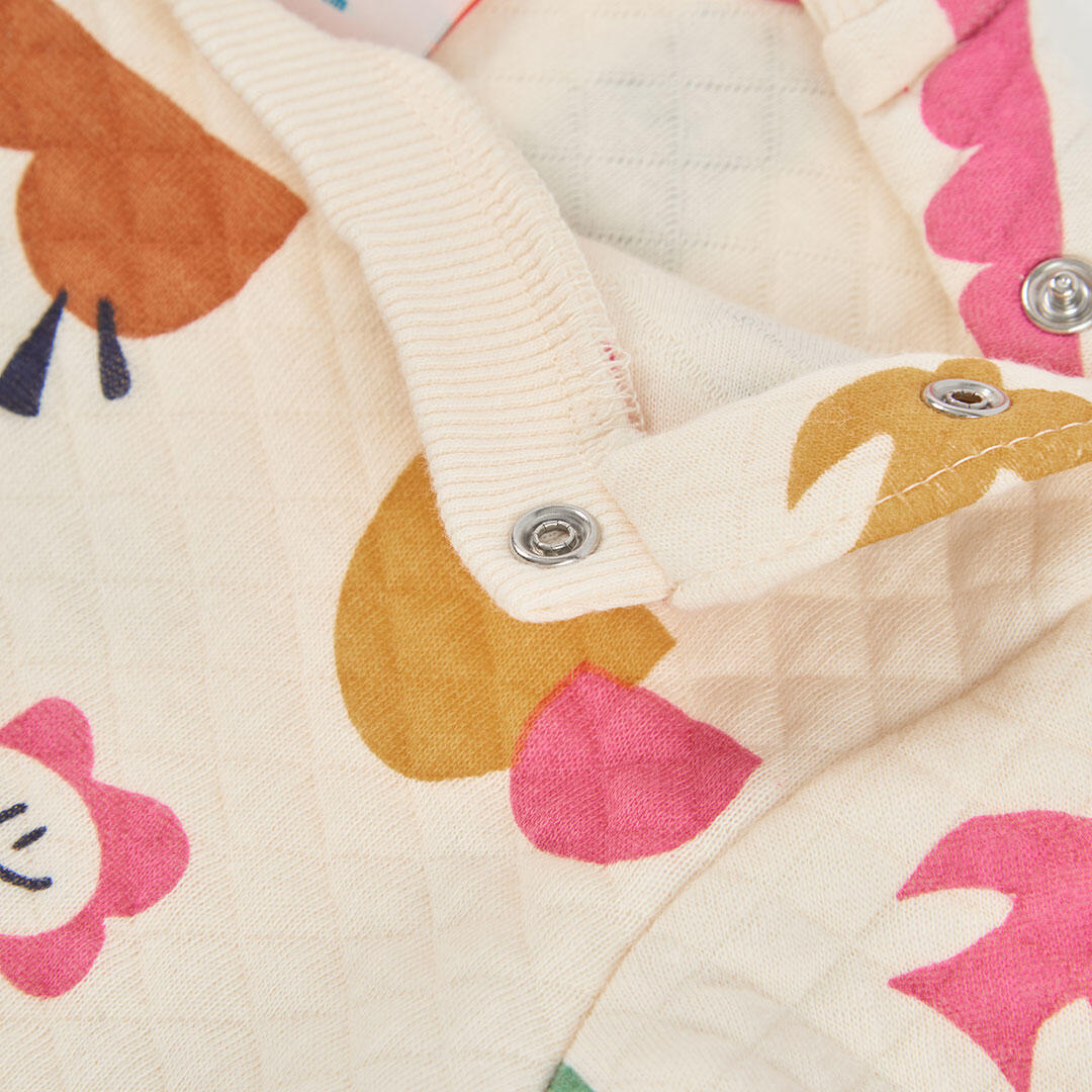 Sudadera punto niña cruda estampado multicolor 3/4