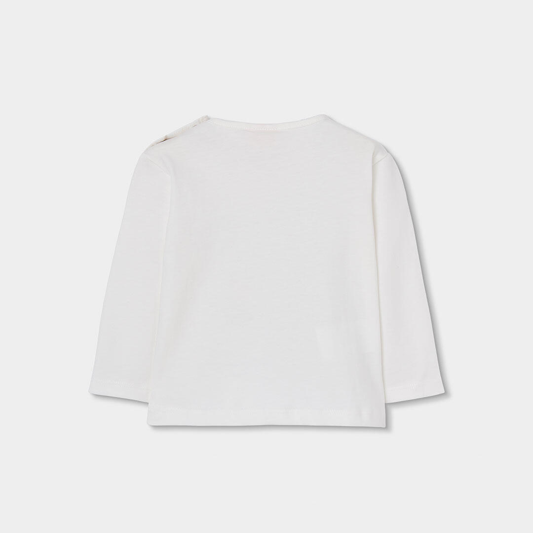 Camiseta punto niña blanca estampado Thunder Power 2/4