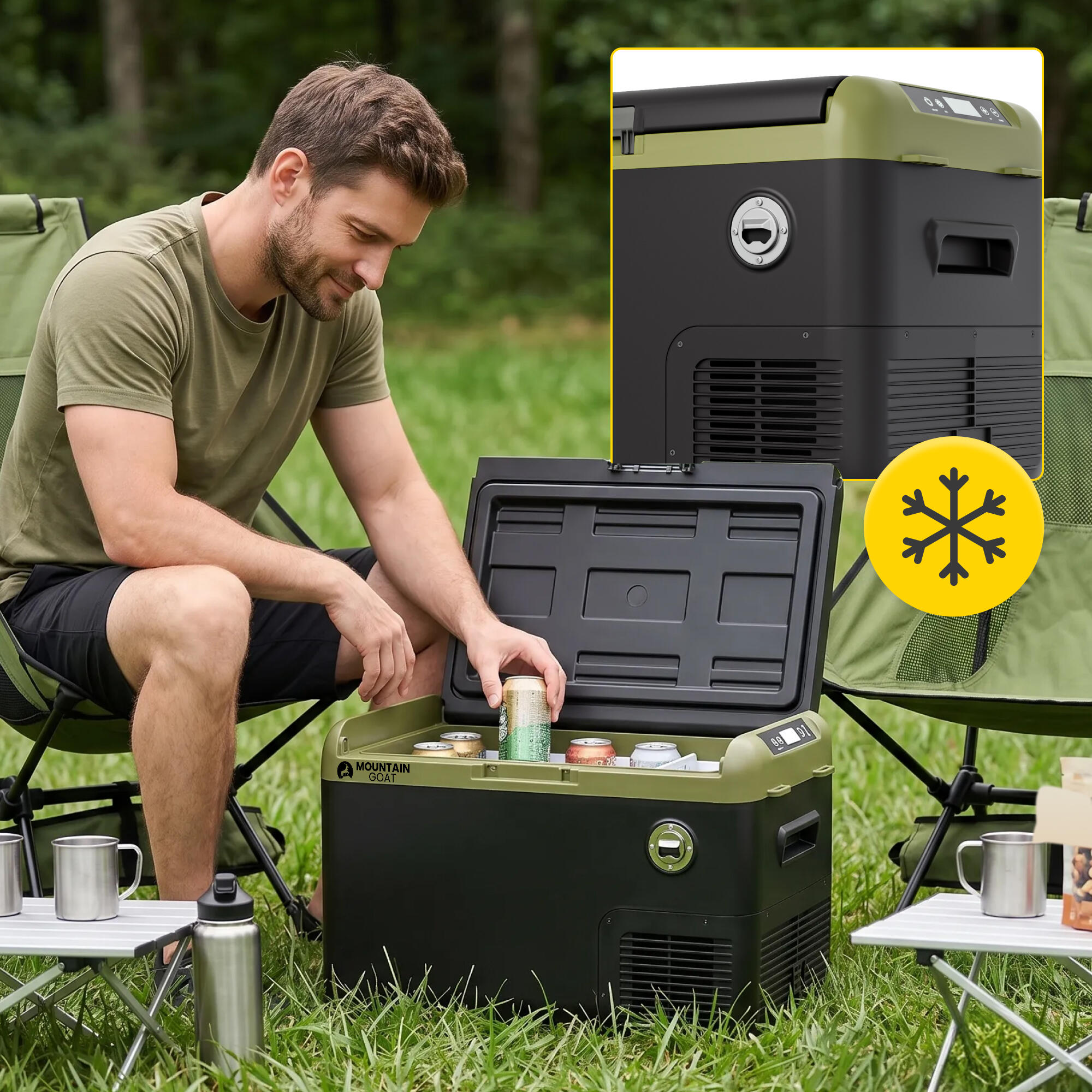 Kompressorkühlbox COMBAT 12V 230V Auto Camping MOUNTAIN GOAT 2/7