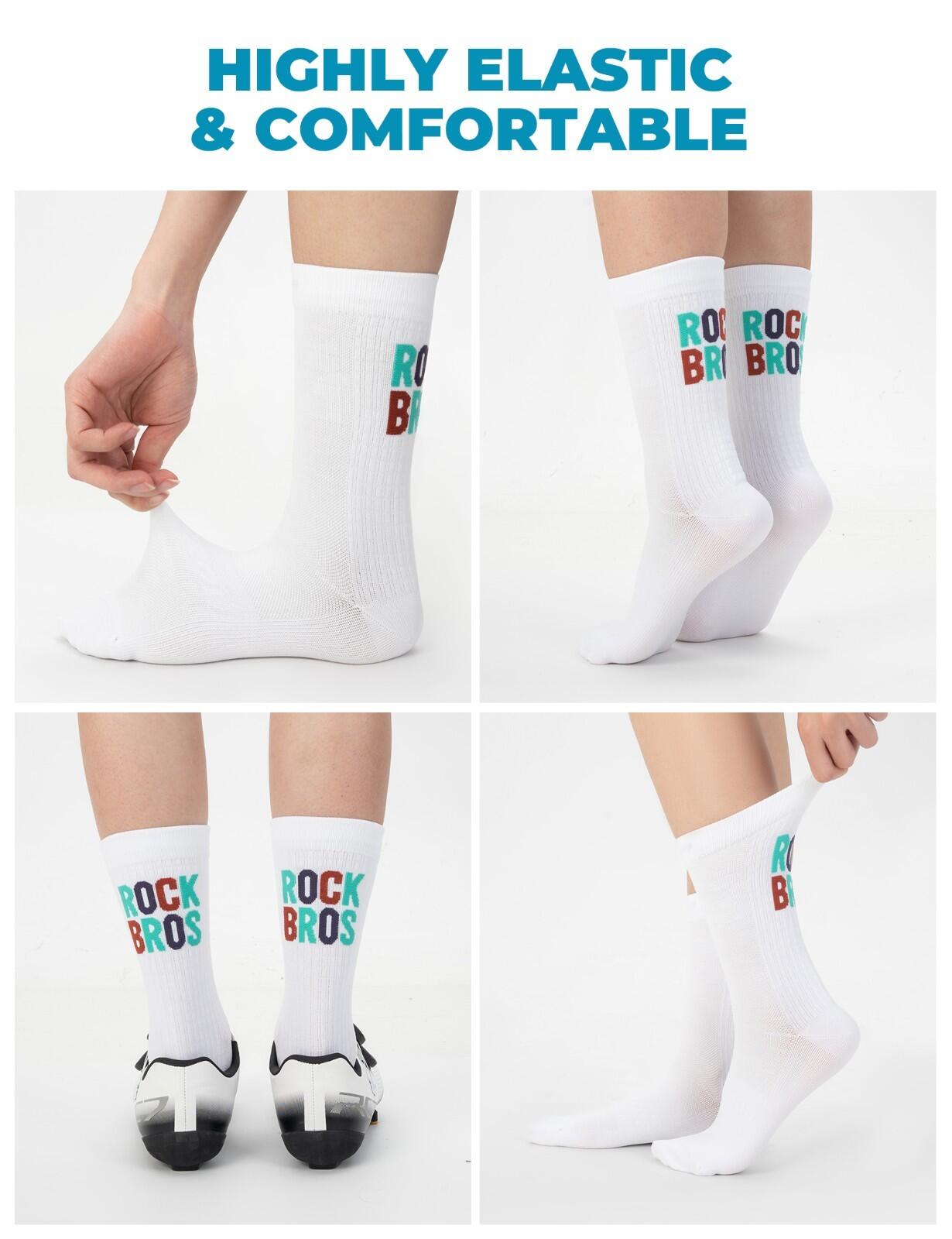 ROCKBROS 2 Paar Fahrradsocken Socken Unisex Laufsocken 6/7