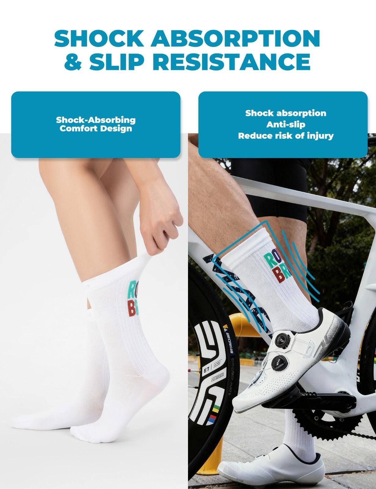 ROCKBROS 2 Paar Fahrradsocken Socken Unisex Laufsocken 5/7