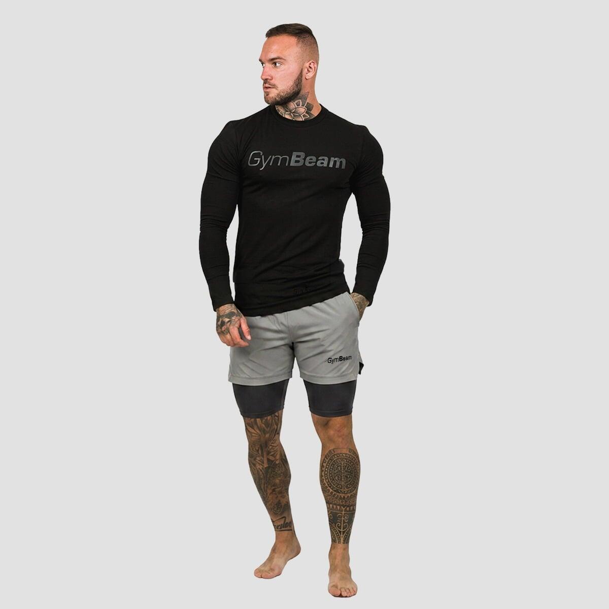 Szorty męskie fitness 2w1 z kieszeniami Iron Smoke 3/4