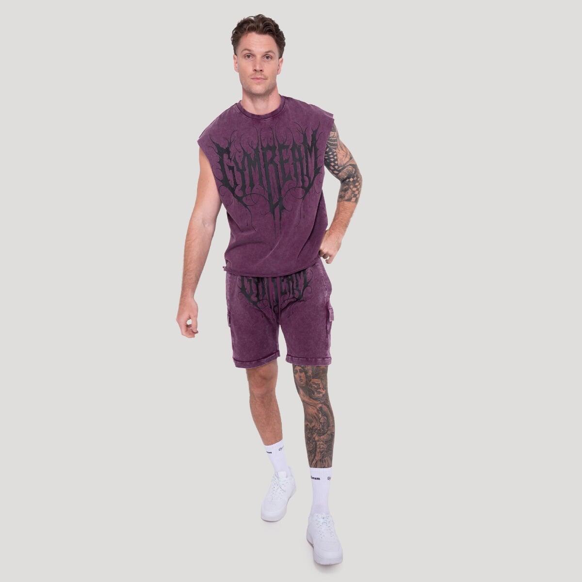 Pantaloncini uomo oversize viola Abyss 3/6