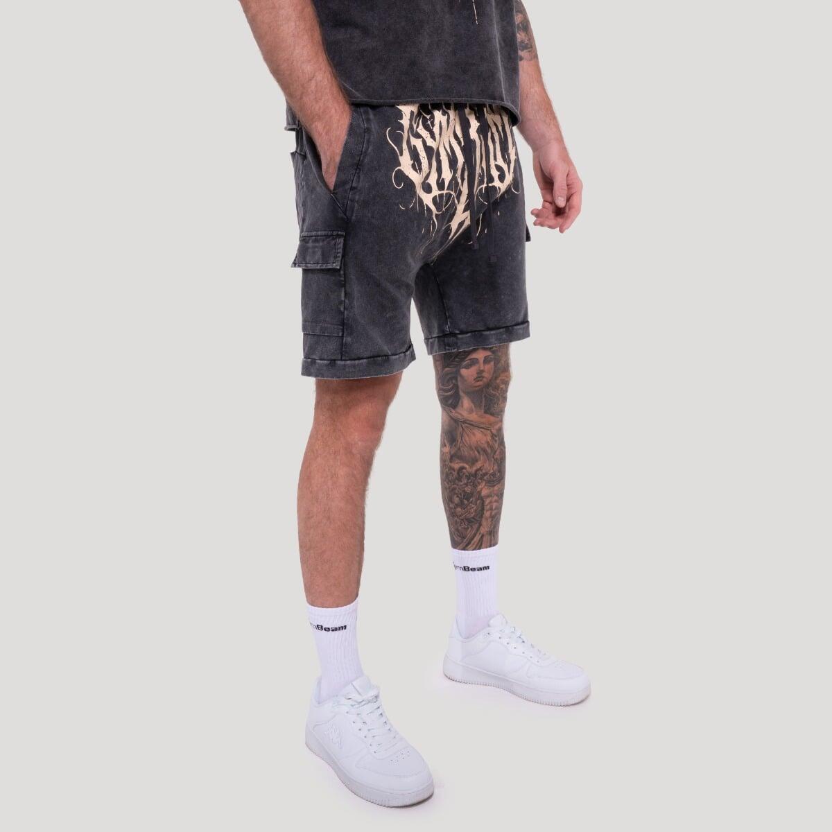 Pantaloncini uomo oversize neri Abyss 3/7