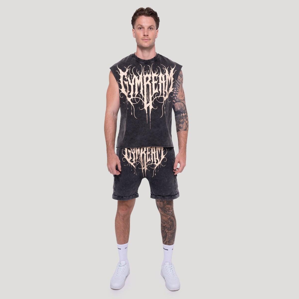 Pantaloncini uomo oversize neri Abyss 5/7