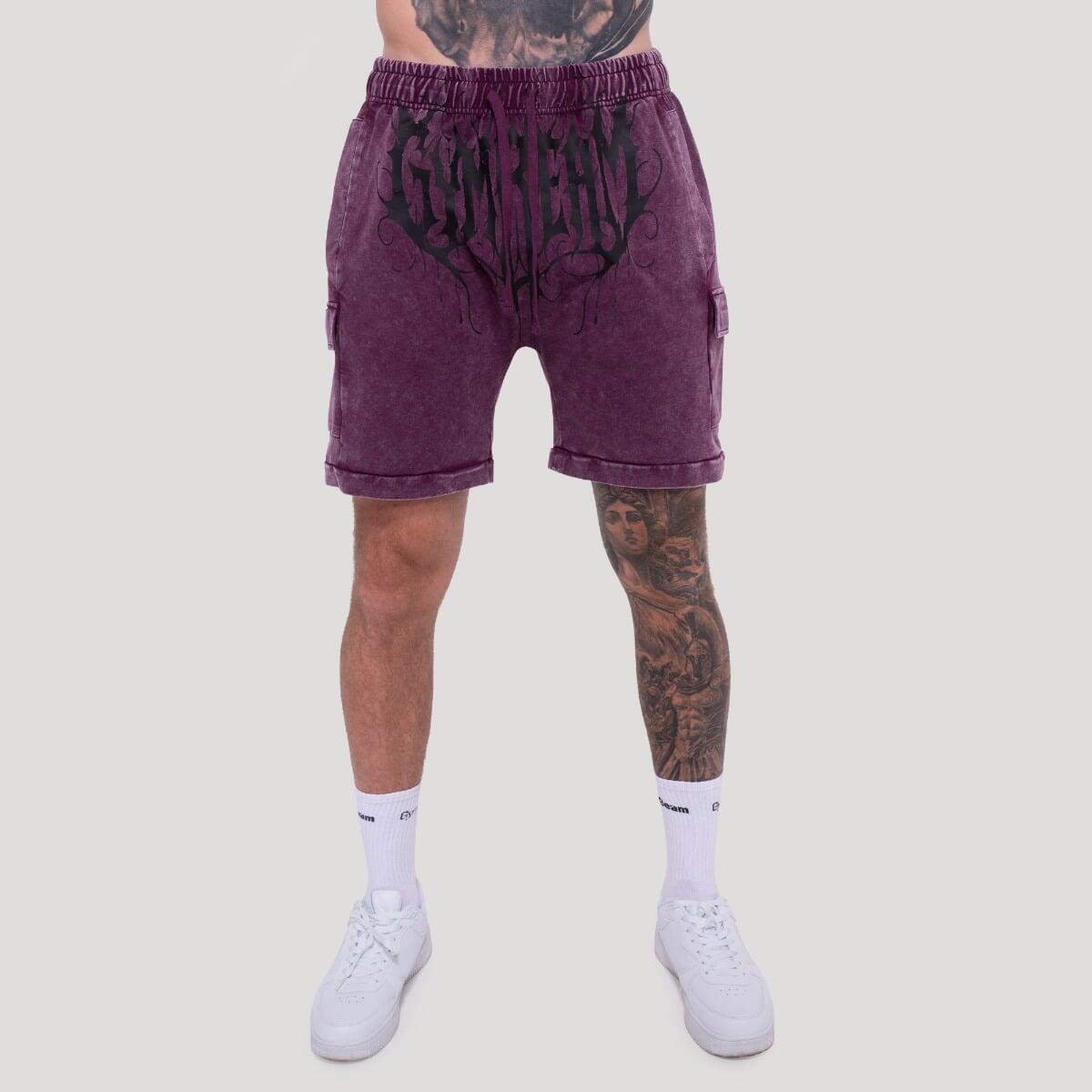 Pantaloncini uomo oversize viola Abyss 1/6