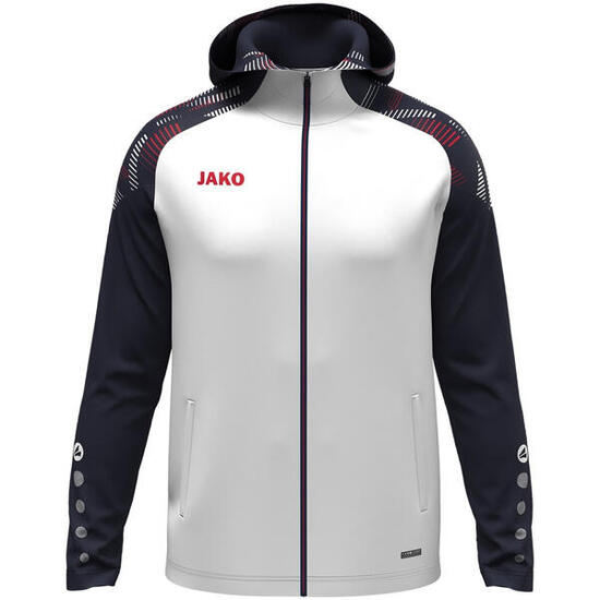 Veste - sport - femmes - chaude, à capuche - Sonic - blanc/marine/rouge