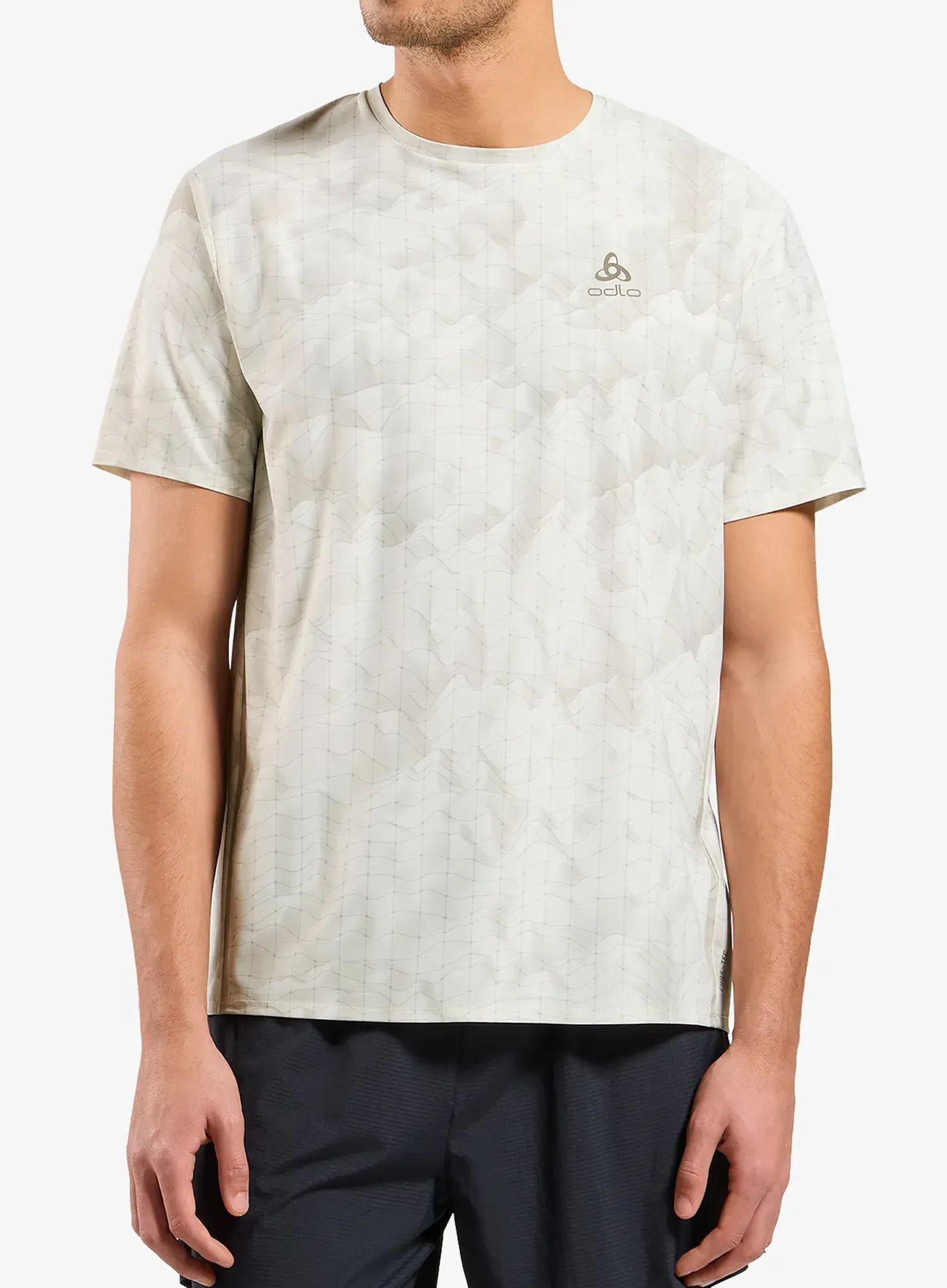 Koszulka do biegania Odlo Zeroweight Chill-Tec Print Crew Neck S/S 1/7