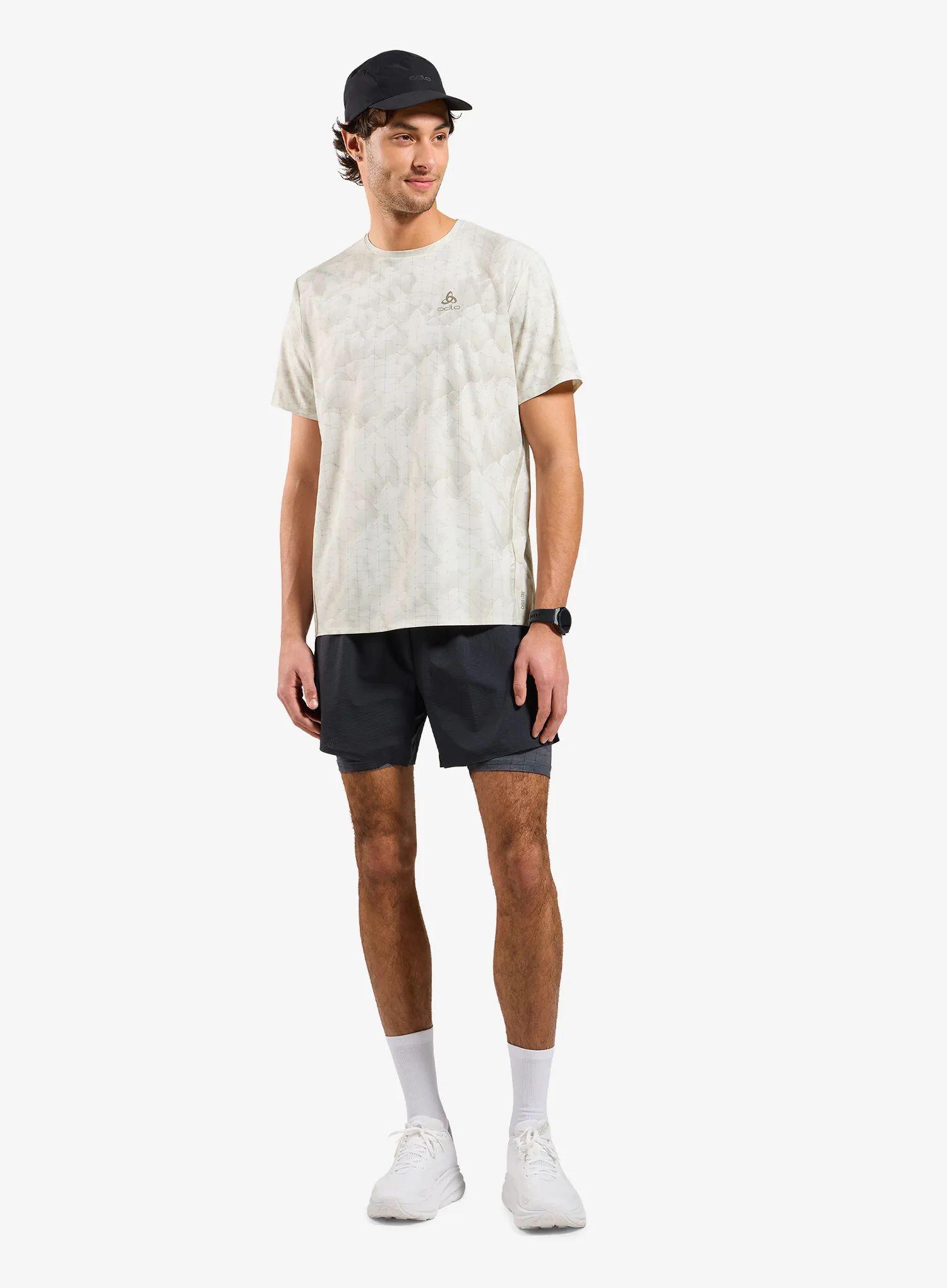 Koszulka do biegania Odlo Zeroweight Chill-Tec Print Crew Neck S/S 3/7