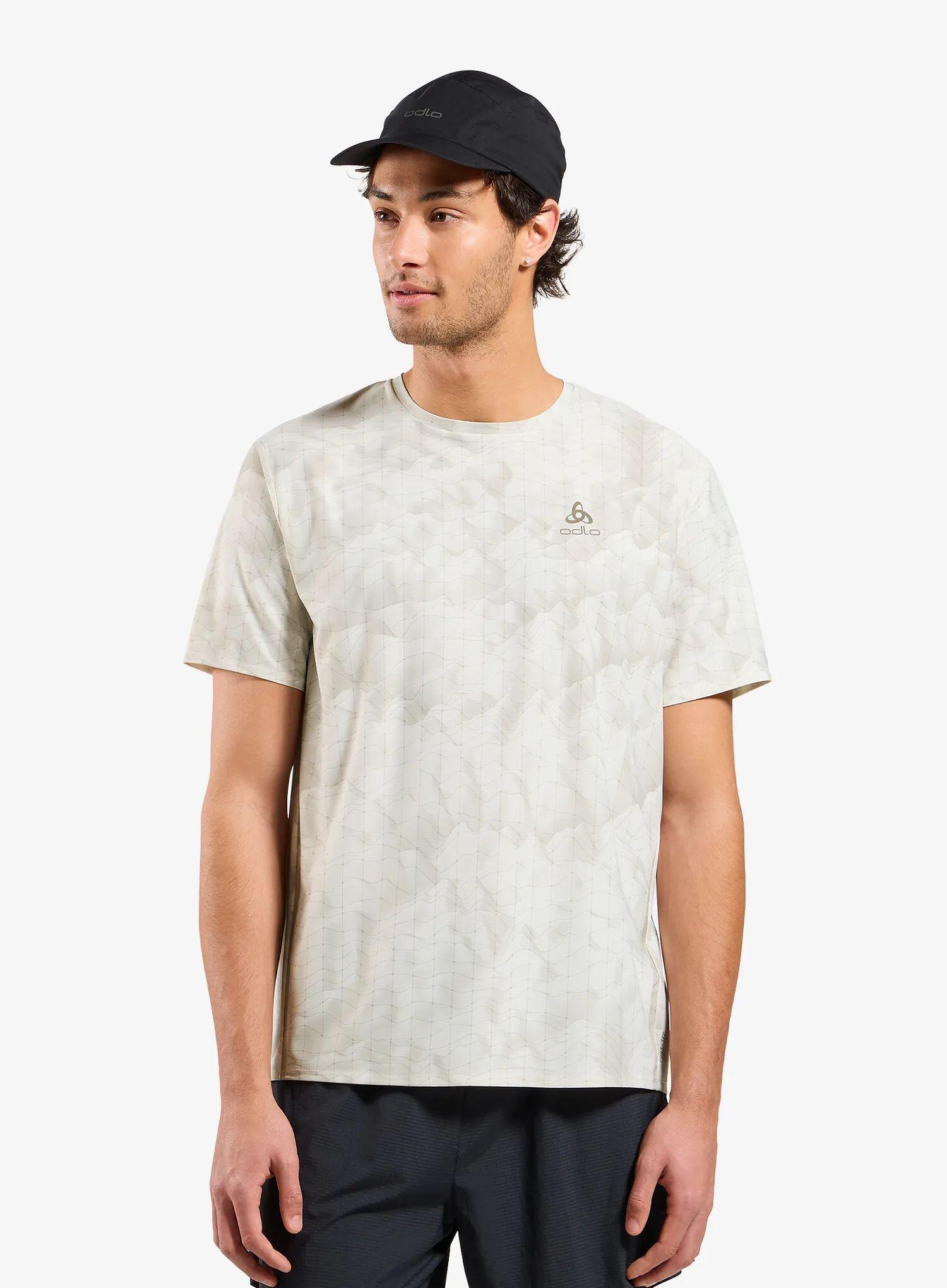 Koszulka do biegania Odlo Zeroweight Chill-Tec Print Crew Neck S/S 7/7