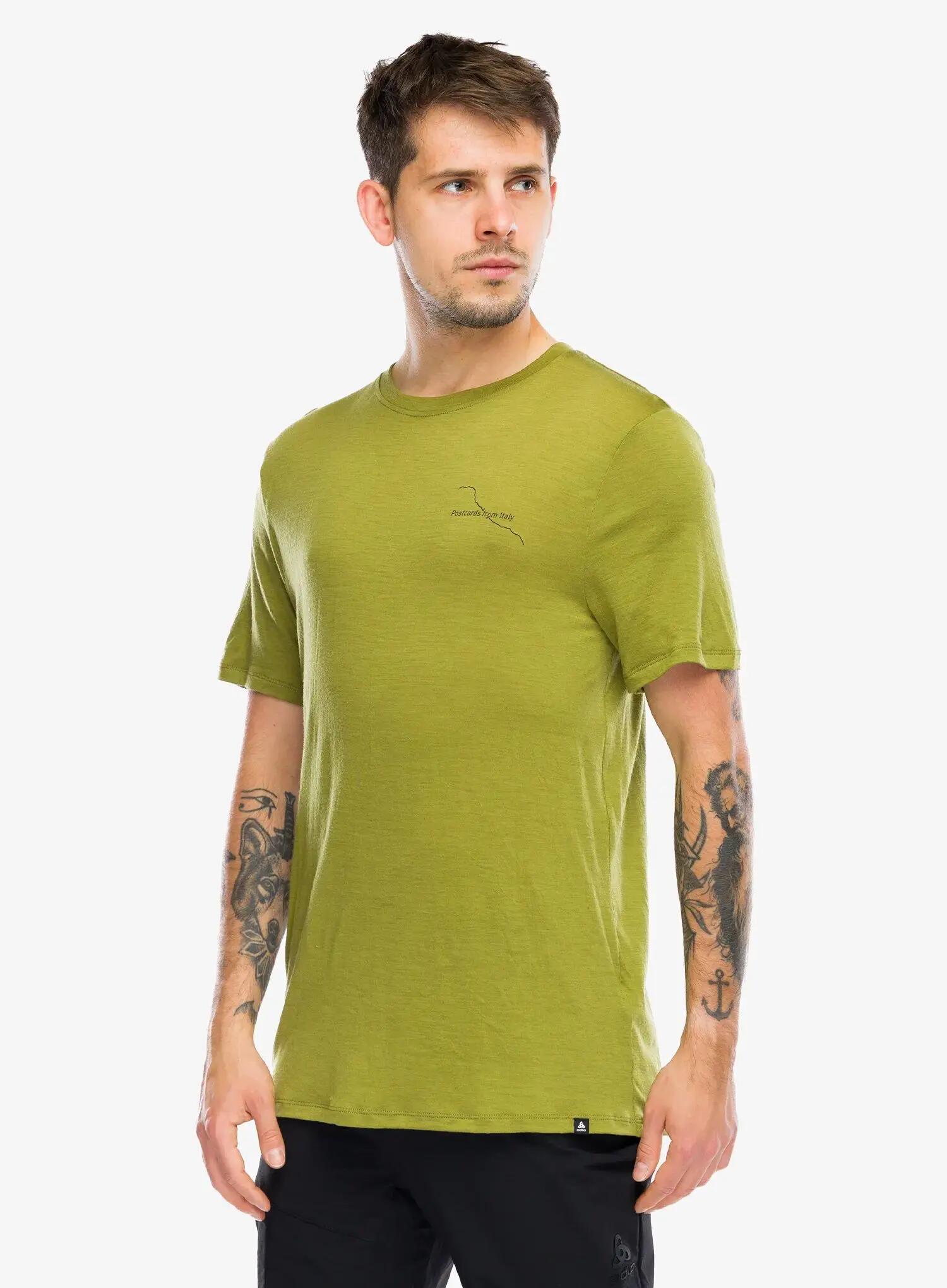 Koszulka merino Odlo Merino 160 Postcards Crew Neck S/S 5/7