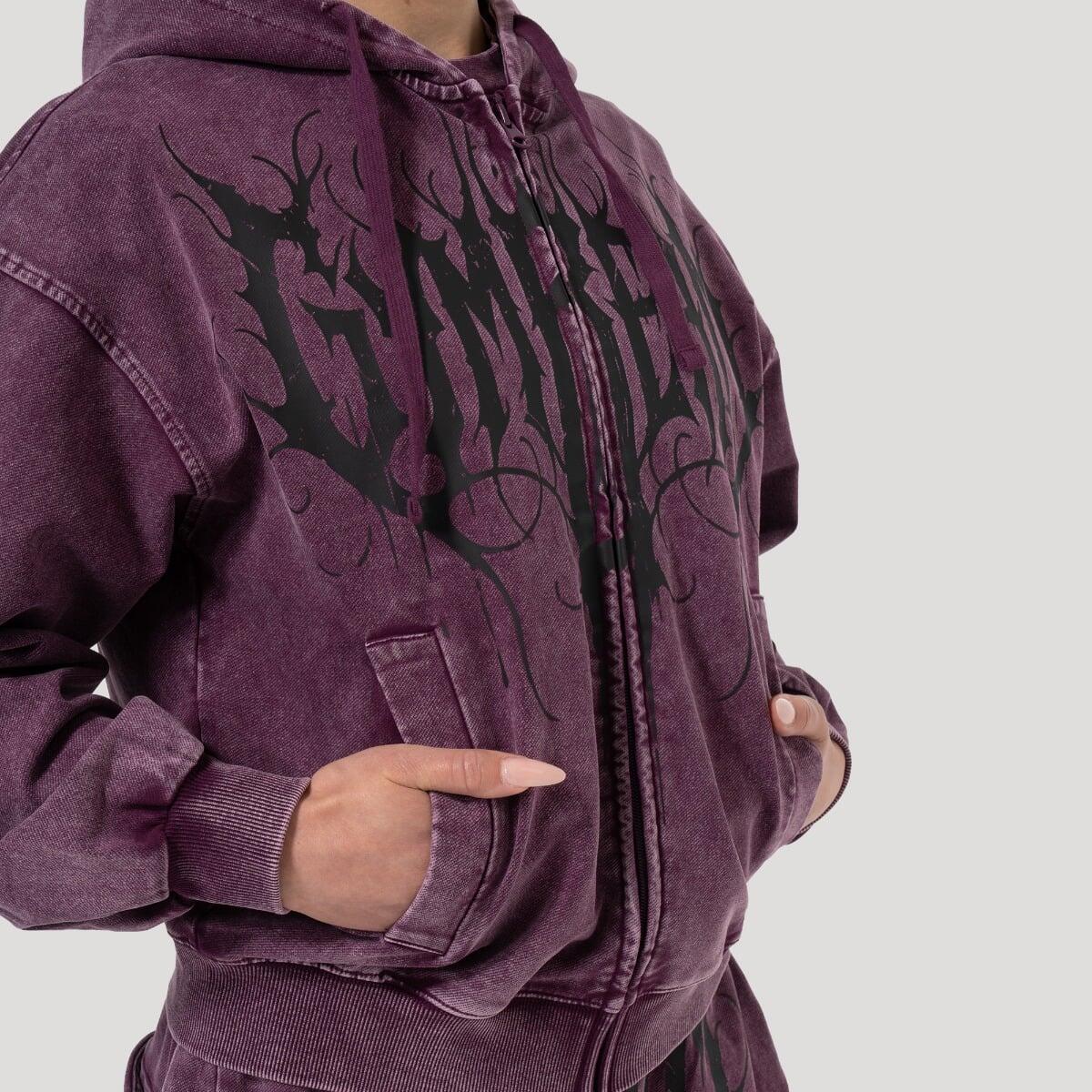 Felpa donna palestra oversize viola Abyss 2/7