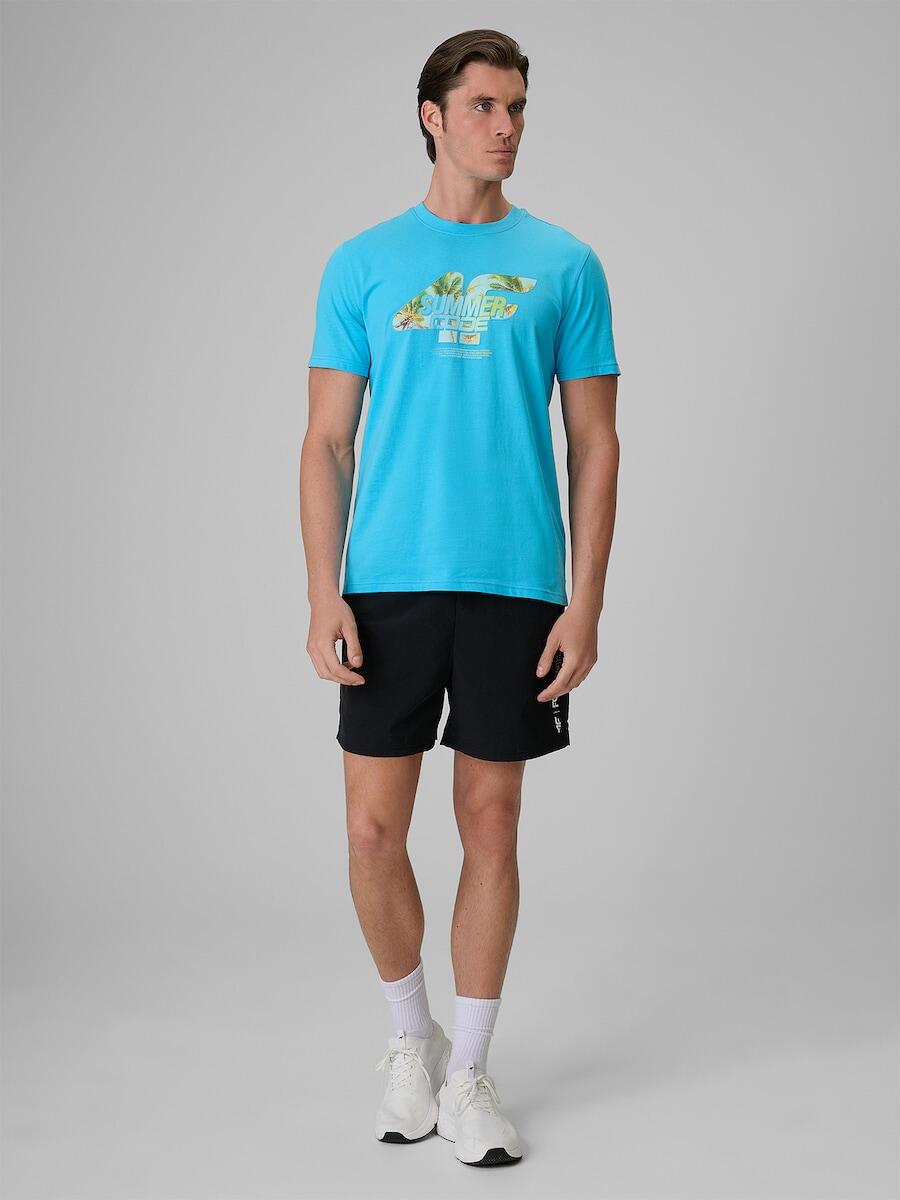 T-shirt regular z nadrukiem męski 4F 4FRSS26TTSHM4305 3/7