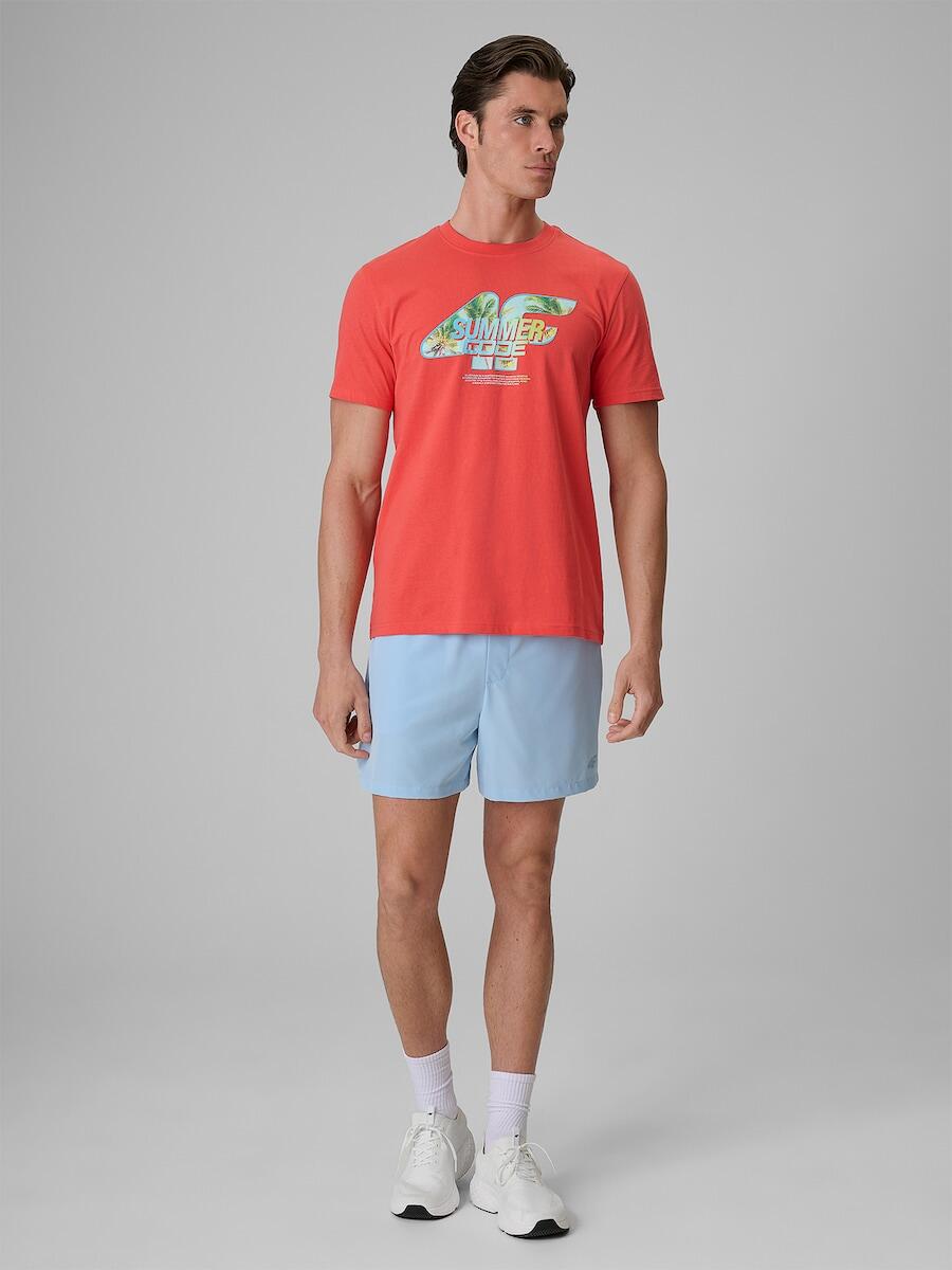 T-shirt regular z nadrukiem męski 4F 4FRSS26TTSHM4305 3/7
