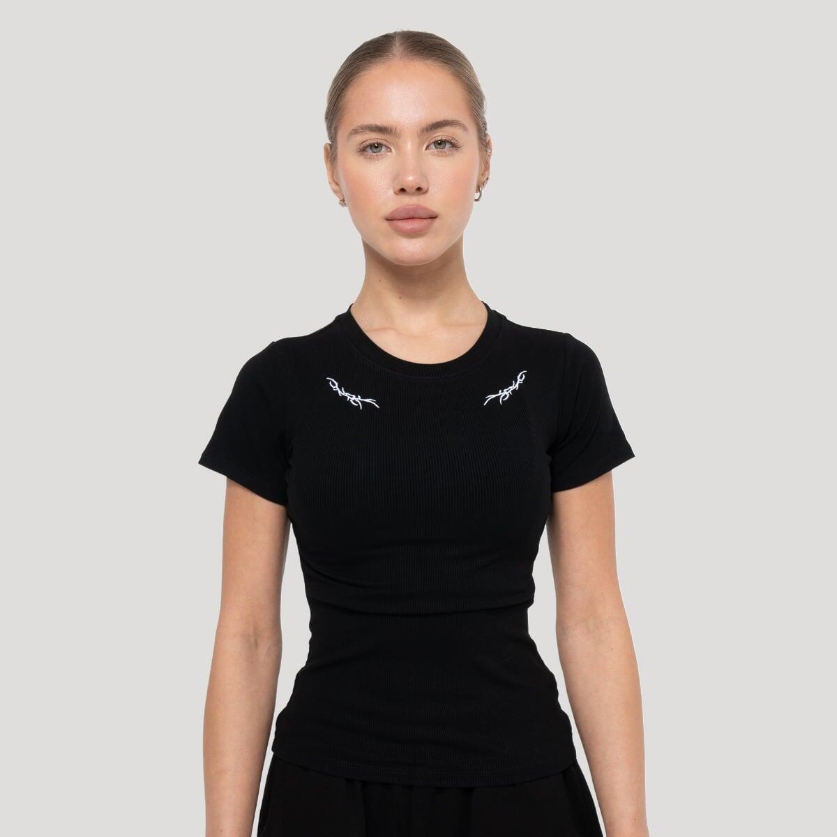 Koszulka damska fitness slim Tribal Ribbed