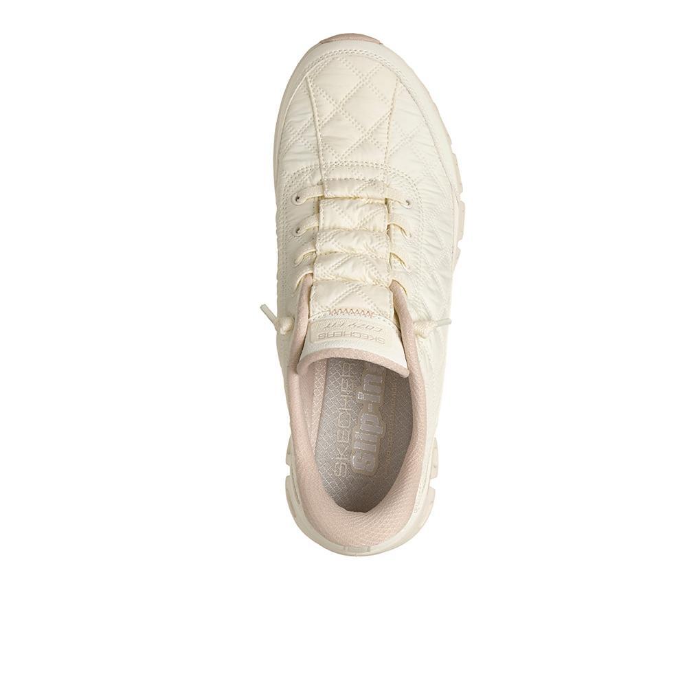 Zapatillas Sckechers Mujer Slip-ins: Glide-Step - Cozy Fit: At Ease Blanco 3/4