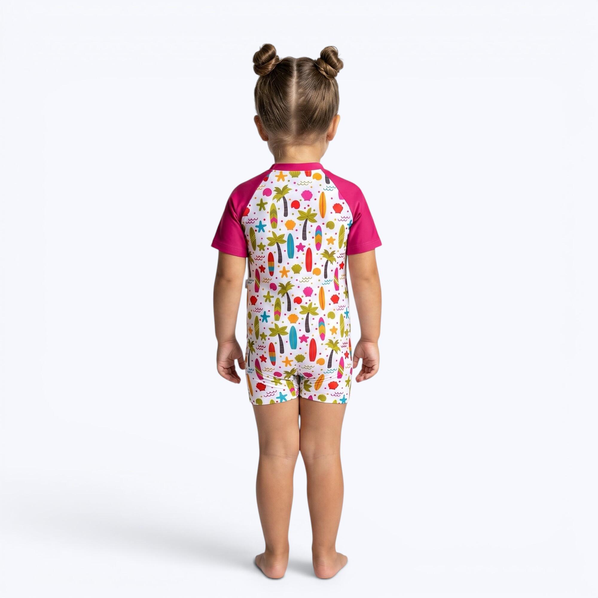 Bébé/Fille, Maillot de Bain Manches Courtes, UPF 50+, Palms & Boards 2/6
