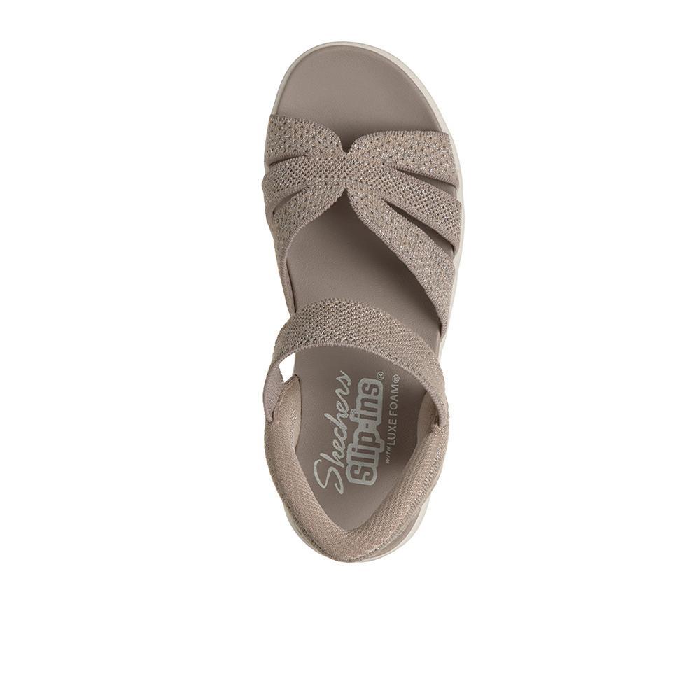 Sandálias Skechers Mulher Slip-ins: Arya - Sparkling Praise Taupe 3/4