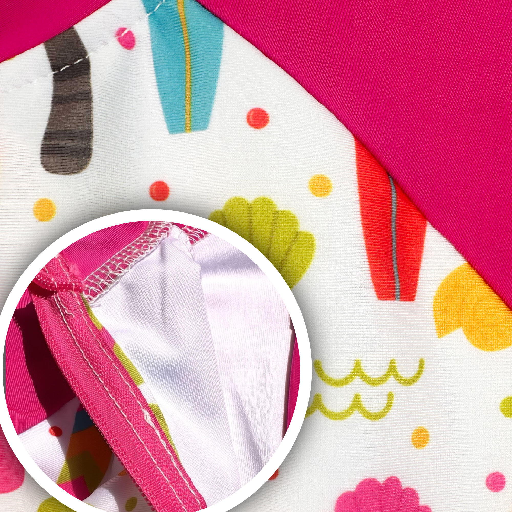 Bébé/Fille, Maillot de Bain Manches Courtes, UPF 50+, Palms & Boards 4/6