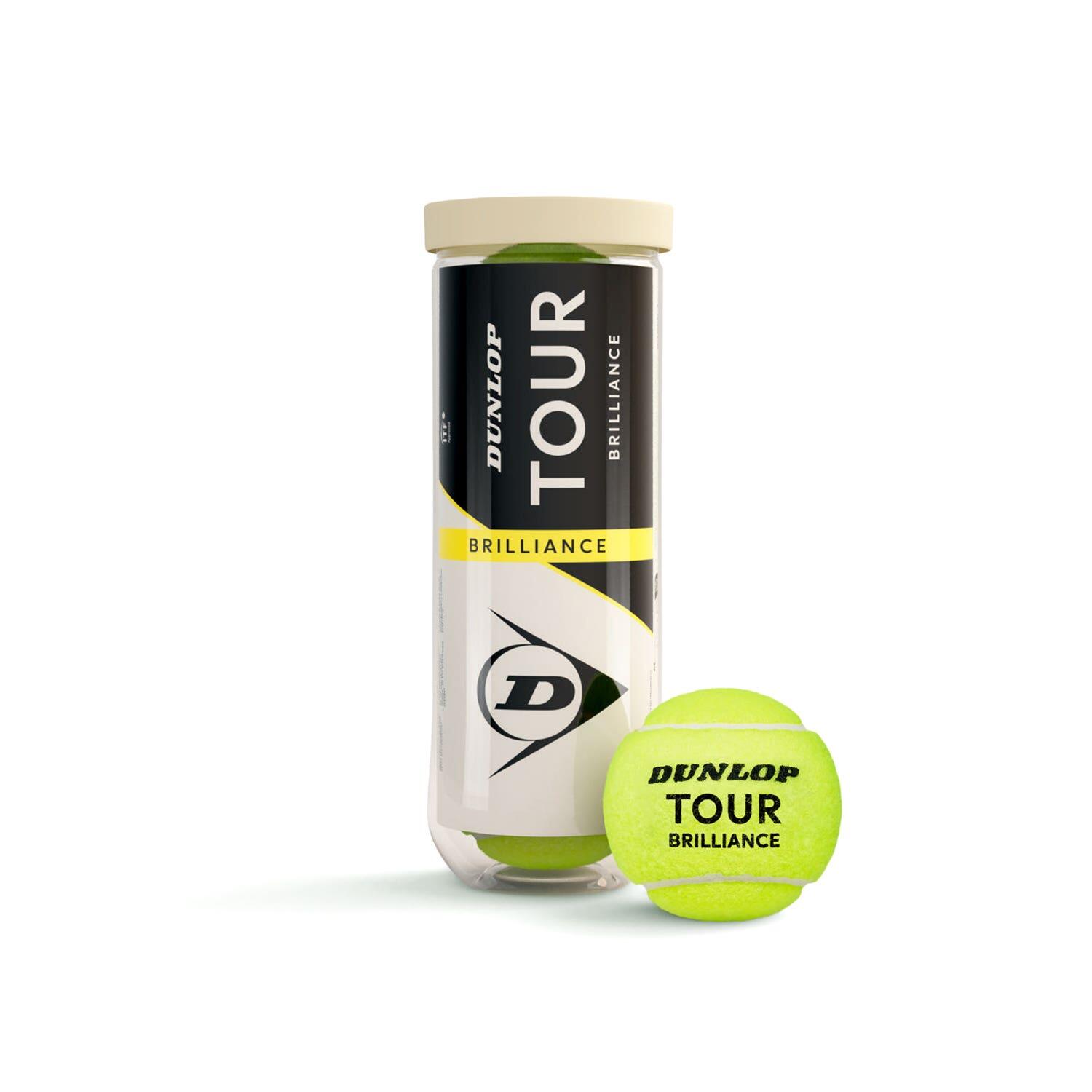 Pelotas de Tenis Dunlop D TB TOUR BRILLANCE 3 PET 601620 Amarillo 2/2