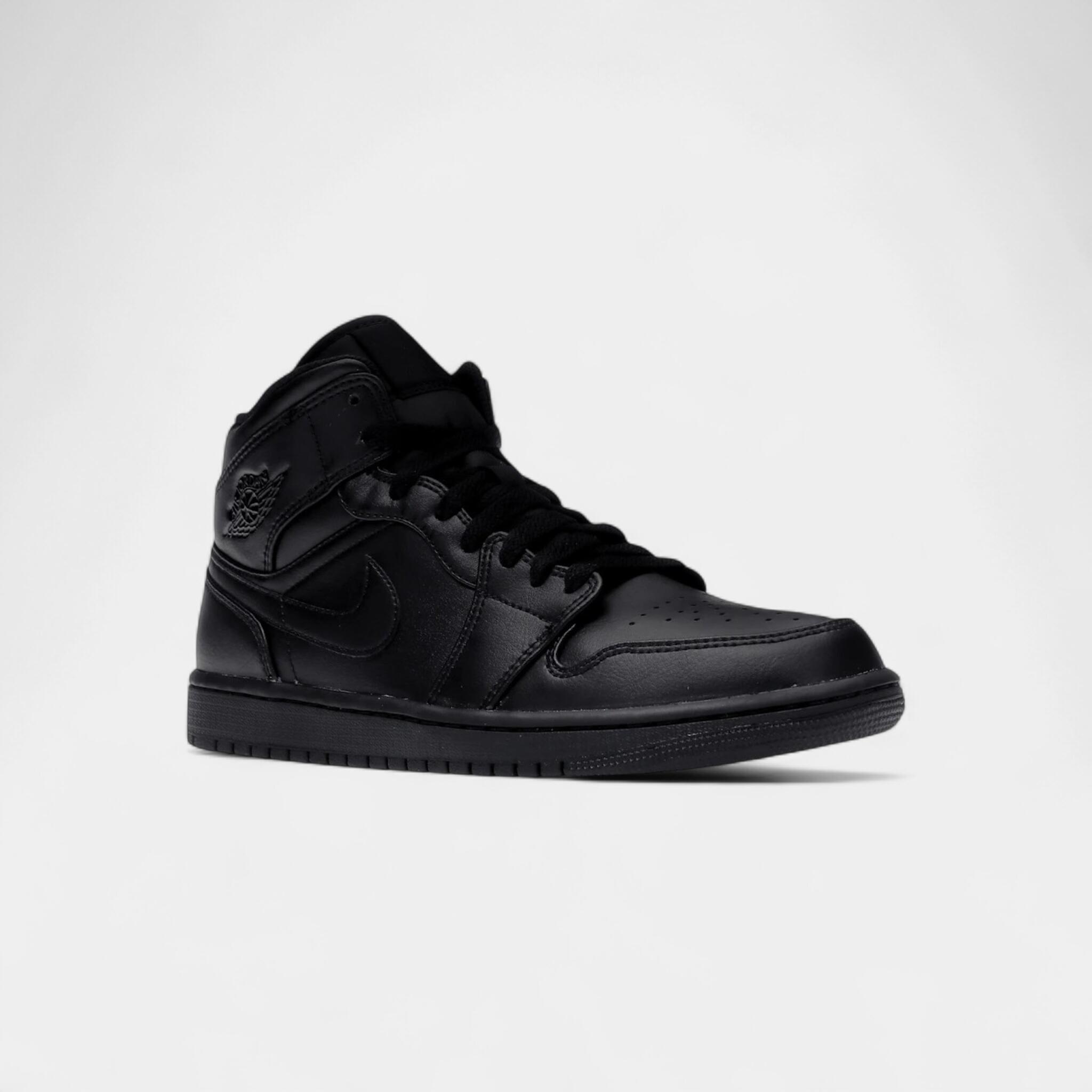 Jordan 1 Mid Triple Black 2/4