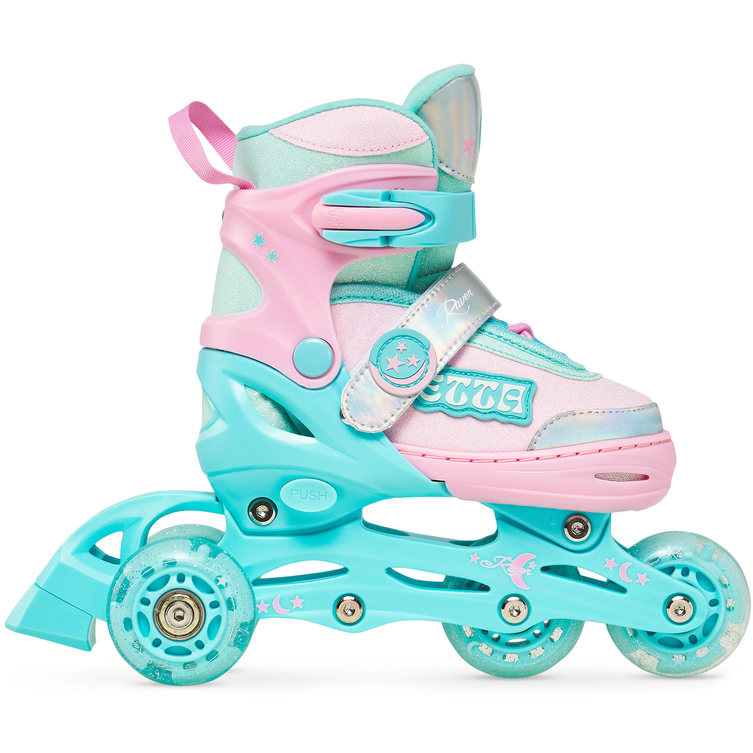 Patines ajustables 3en1 Ruedas Etta Menta/Rosa 5/6