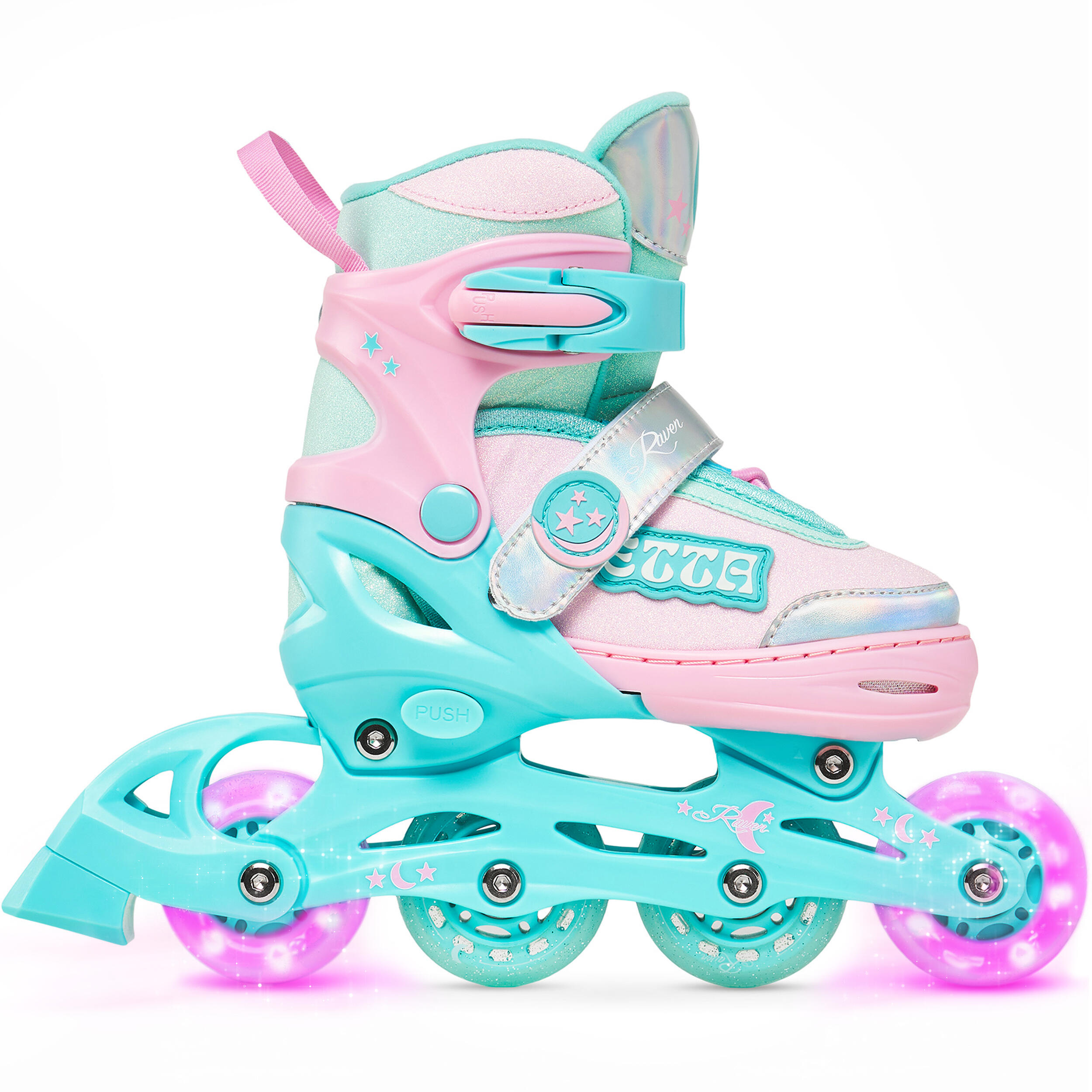 Patines ajustables 3en1 Ruedas Etta Menta/Rosa 4/6