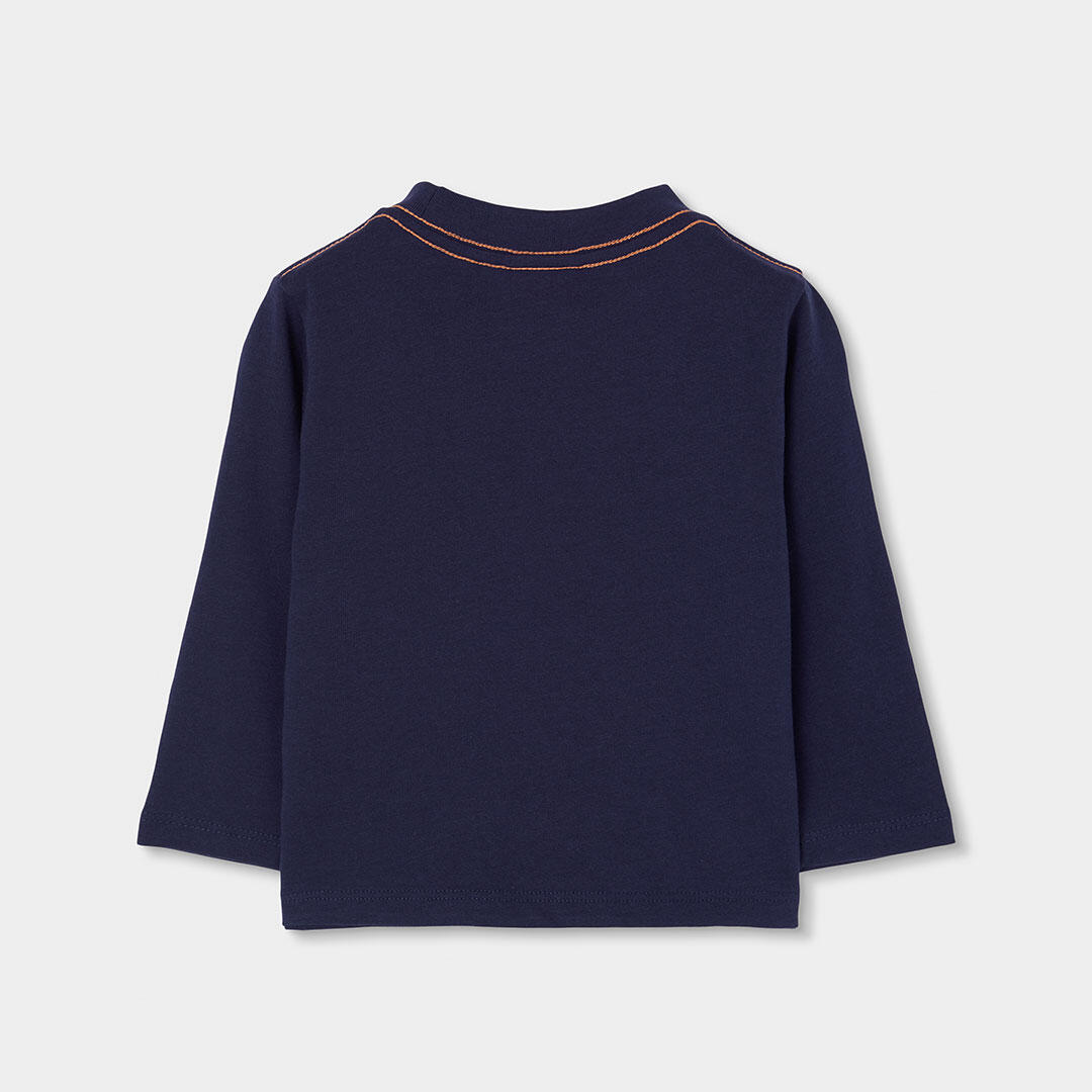 Camiseta punto niño azul marino estampado gaming 2/4