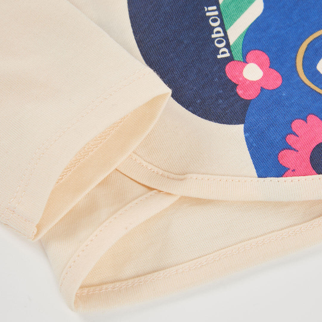 Camiseta punto niña crudo estampado amigas 4/4