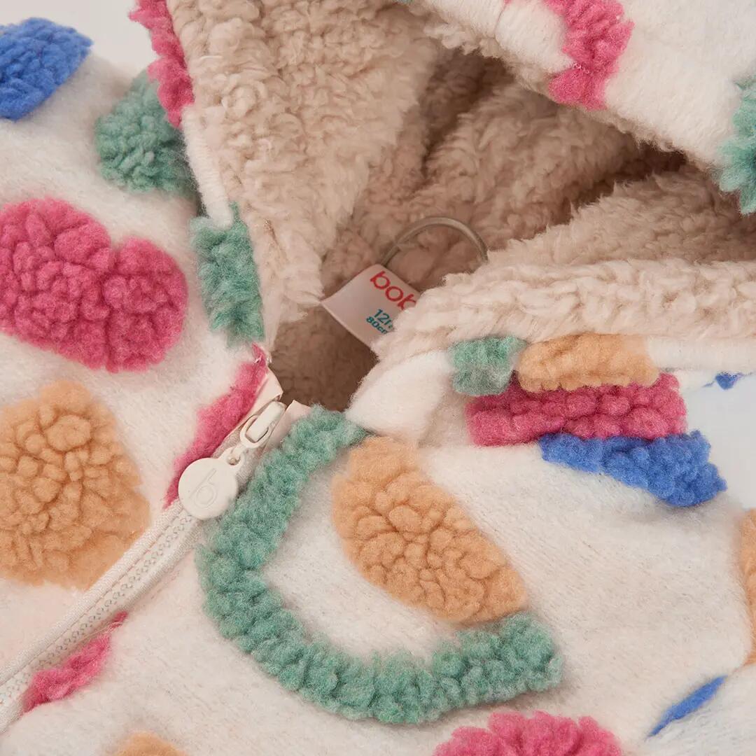 Chaquetón pelo crudo niña estampado multicolor 3/4