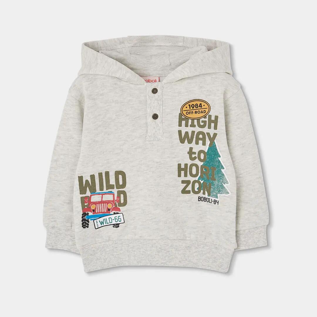 Conjunto felpa niño crudo estampado off-road 3/7