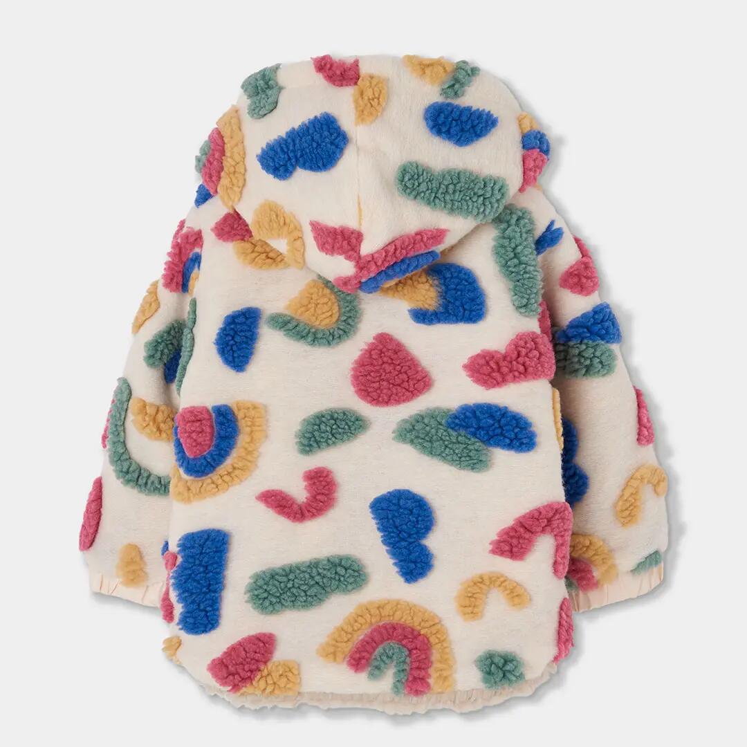 Chaquetón pelo crudo niña estampado multicolor 2/4
