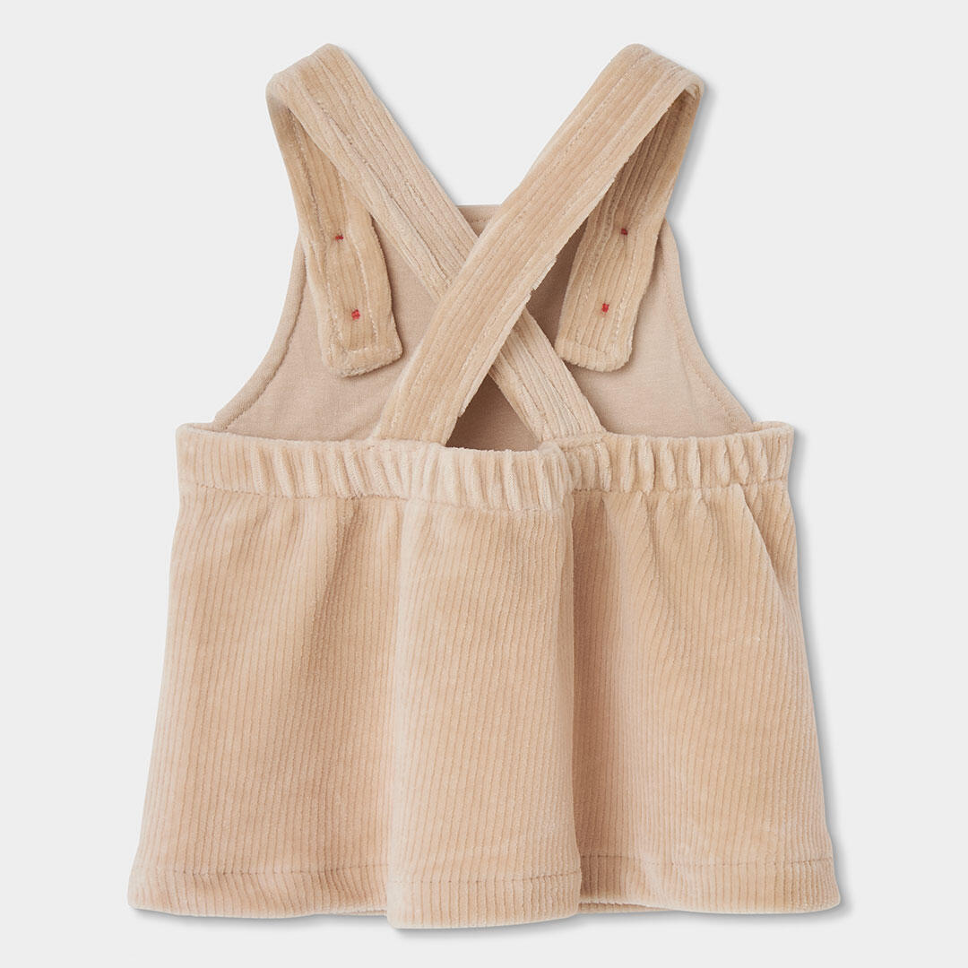 Conjunto punto bebé niña beige bordado de ciervo 6/7