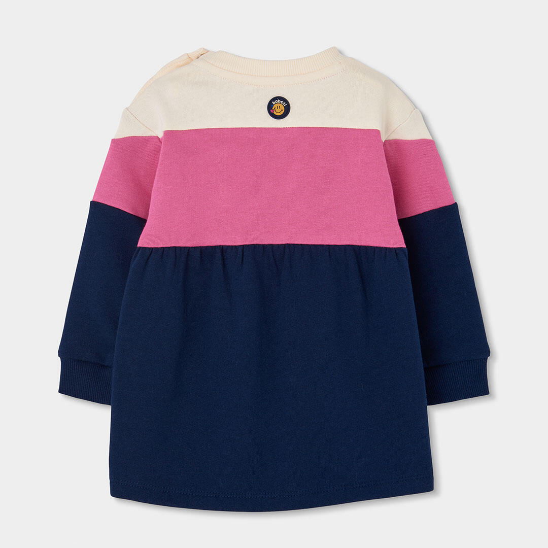 Conjunto punto niña azul marino estampado arcoíris 5/7