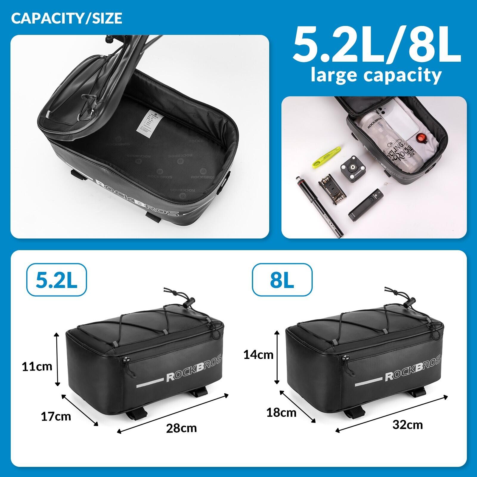 ROCKBROS Gepäckträger Tasche Wasserdicht Reisekoffer 2/7