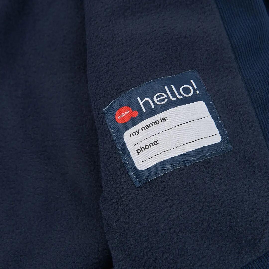 Parka pana niño azul marino con cremallera 4/4