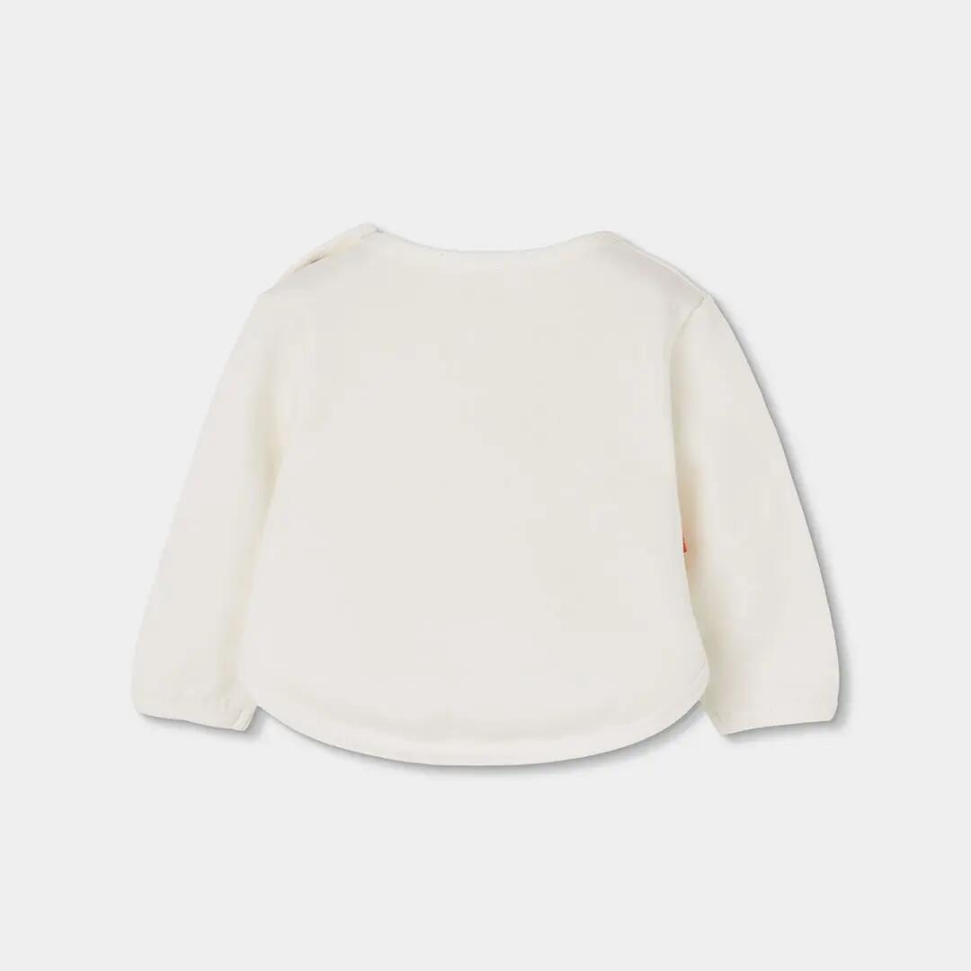 Conjunto punto bebé niña blanco estampado bosque 5/7