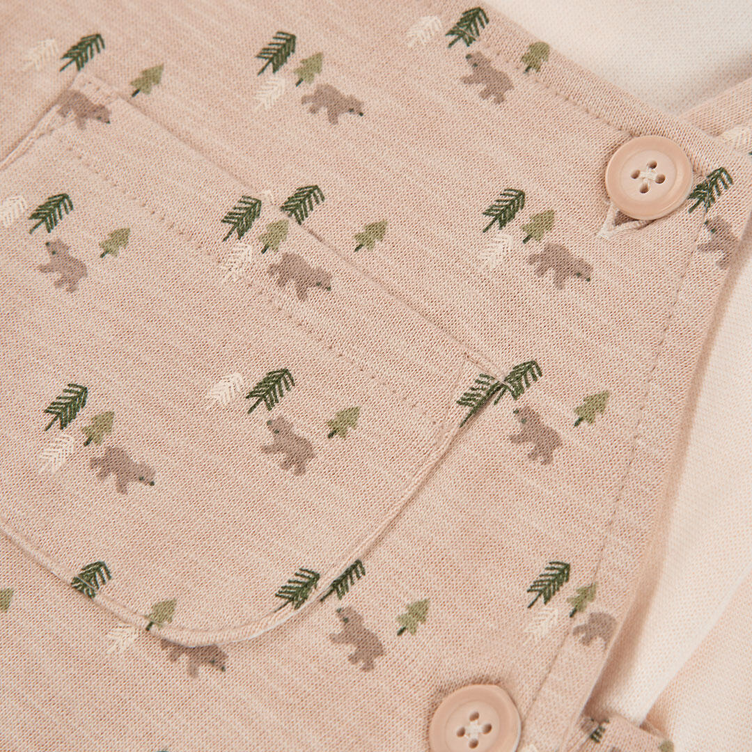 Conjunto punto bebé niño beige estampado osos 7/7