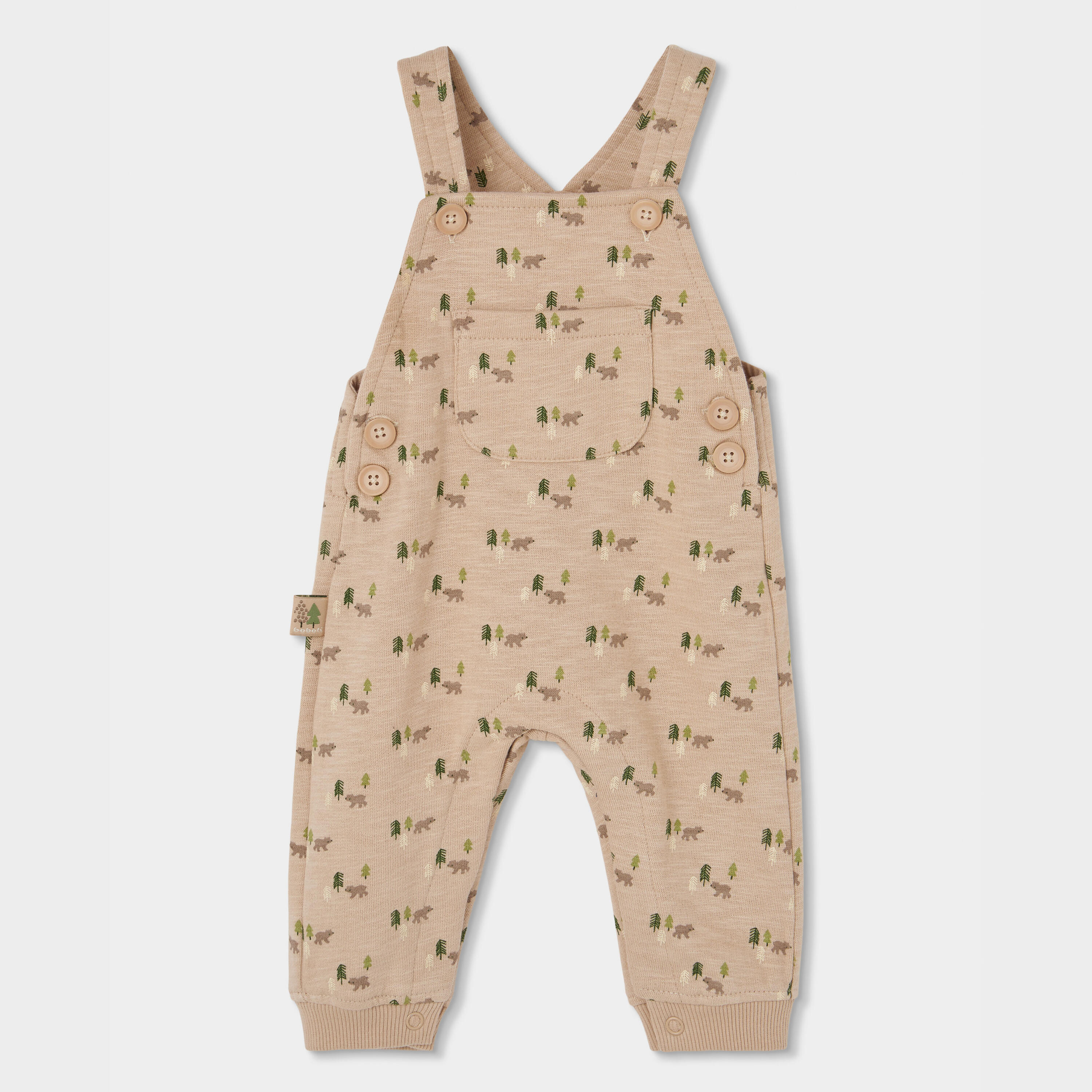 Conjunto punto bebé niño beige estampado osos 4/7