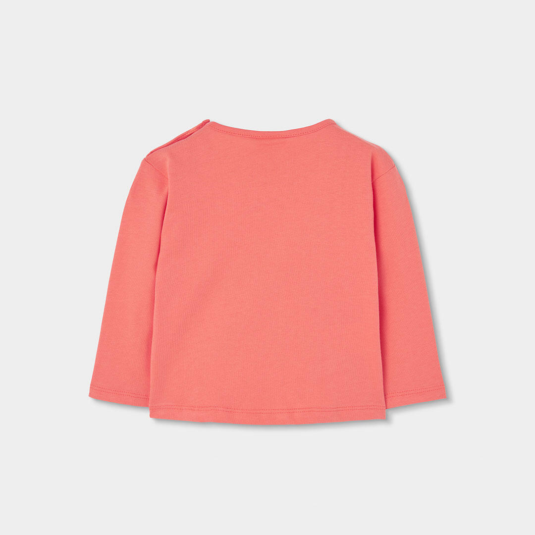 Camiseta punto niña roja estampado estrellas 2/4