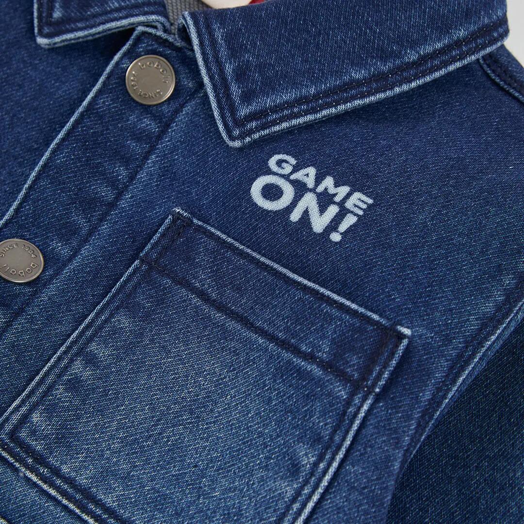 Sobrecamisa denim niño azul Game On 3/4
