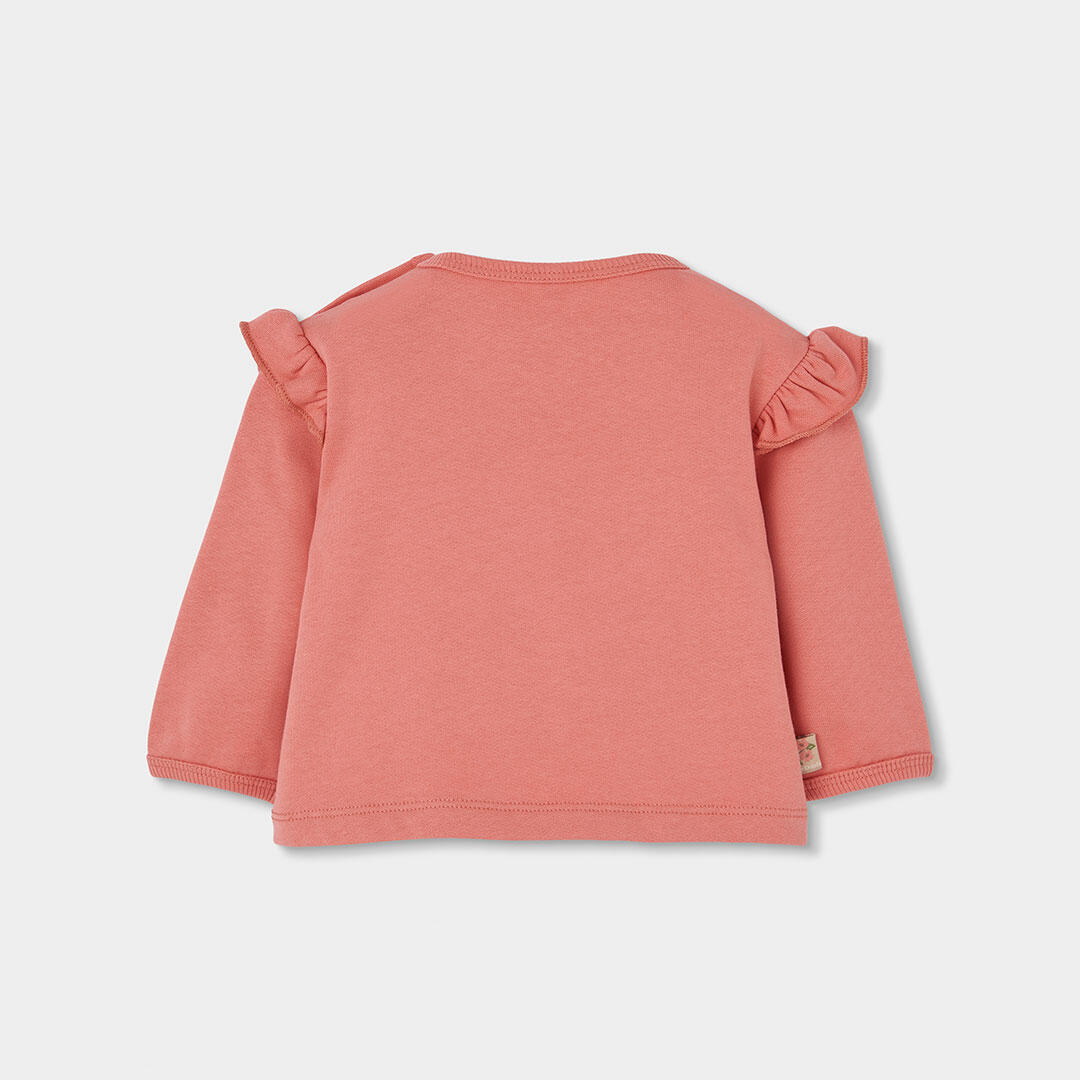 Conjunto punto bebé niña rosa bordado de zorros 5/7